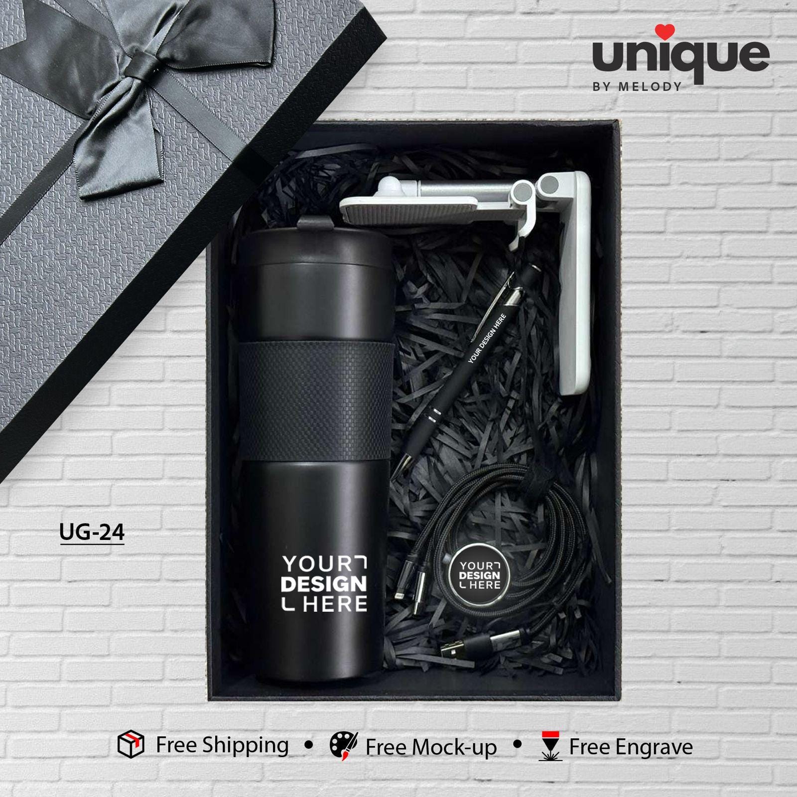 Corporate Logo Gift Box, Personalized Company Trade Show Giveaway, Client Employee Appreciation, Promotional Bulk Order, Custom Gift Set