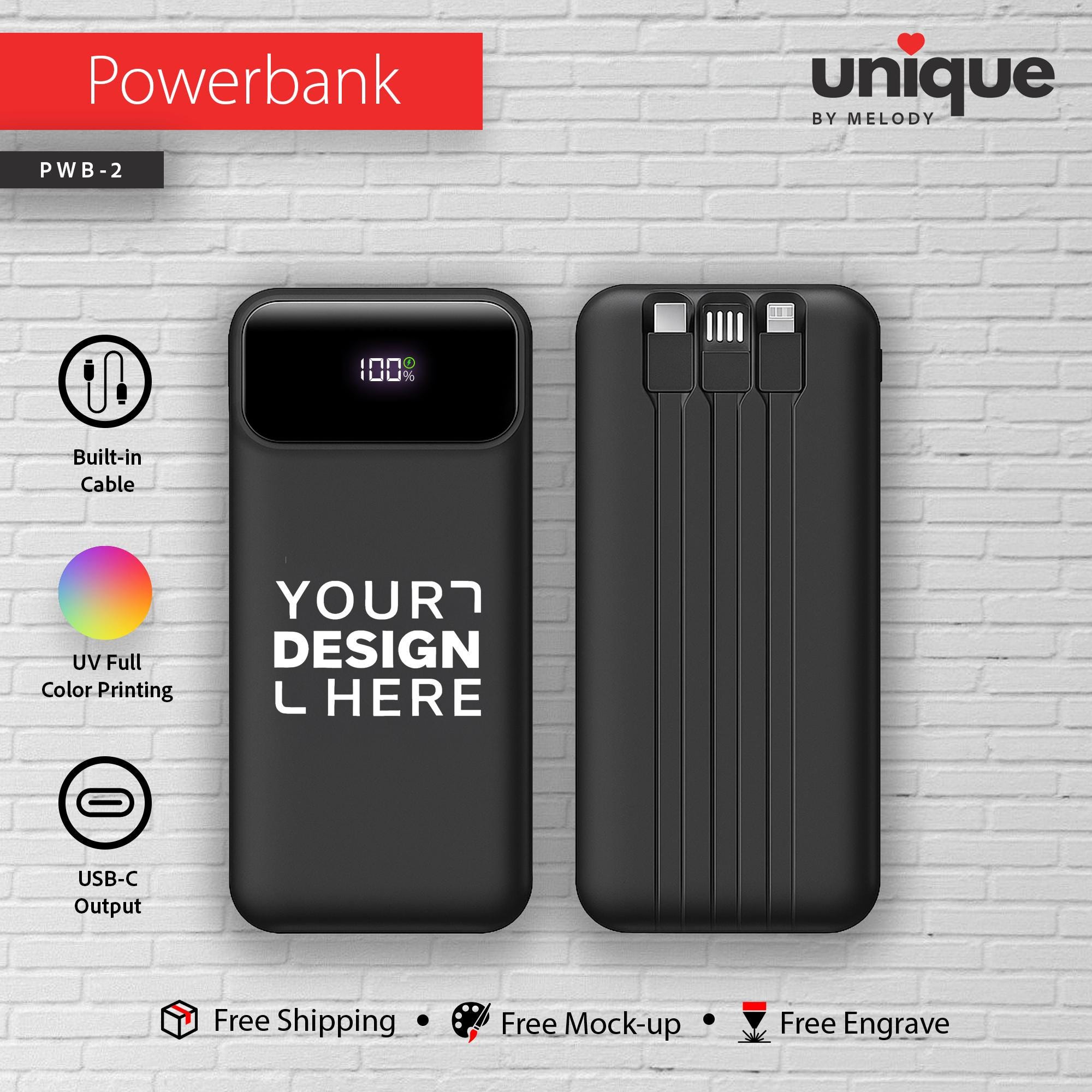 10,000mAh PD Power Bank & Light-Up Cable Gift Set, Custom Logo Corporate Tech Bundle, Personalized Fast Charger, Promo Bulk Business Gifts