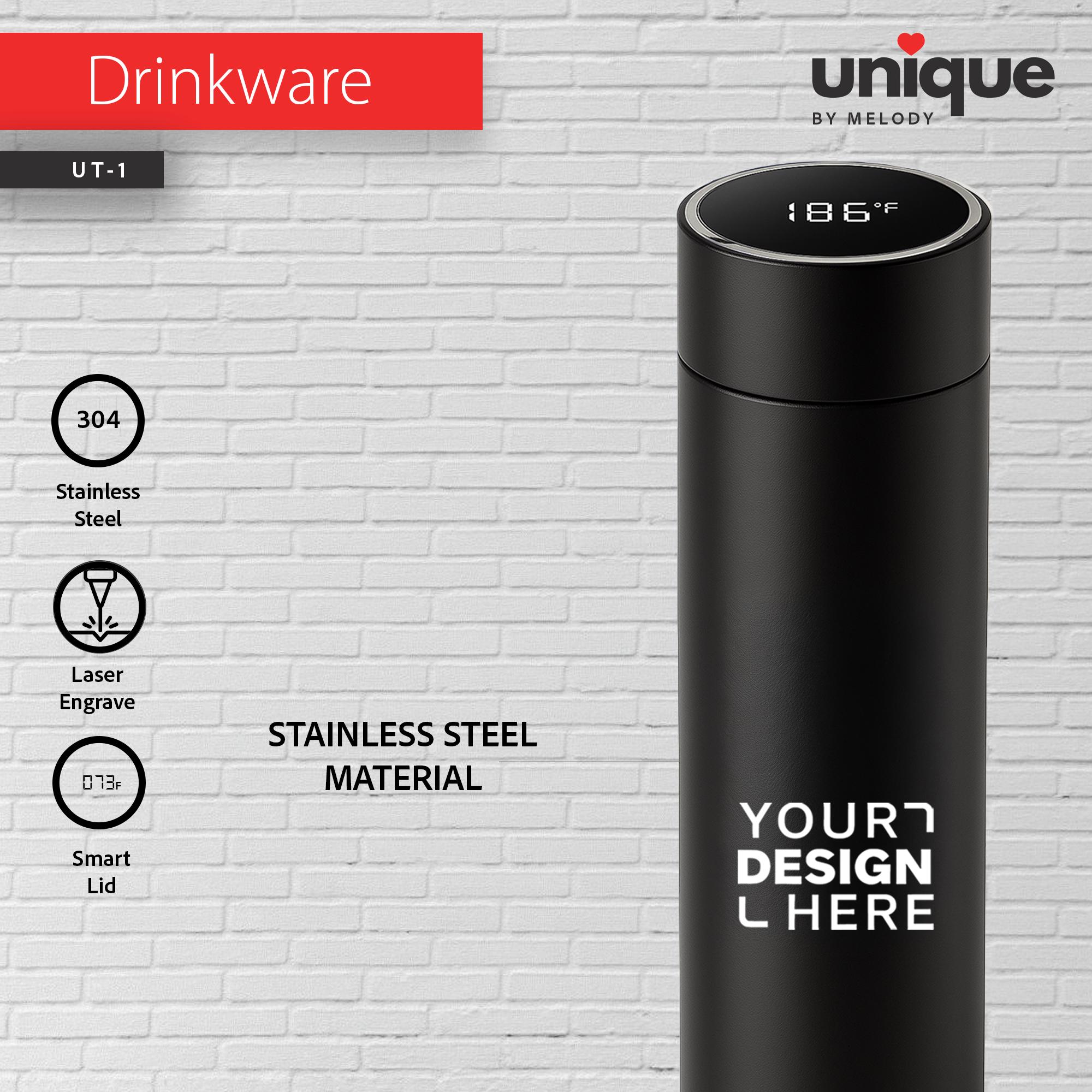 Company Logo Smart Thermos, Personalized Corporate Gift, Touch Screen Intelligent Bottle, Business Holiday Bulk Orders, Promotional Thermos