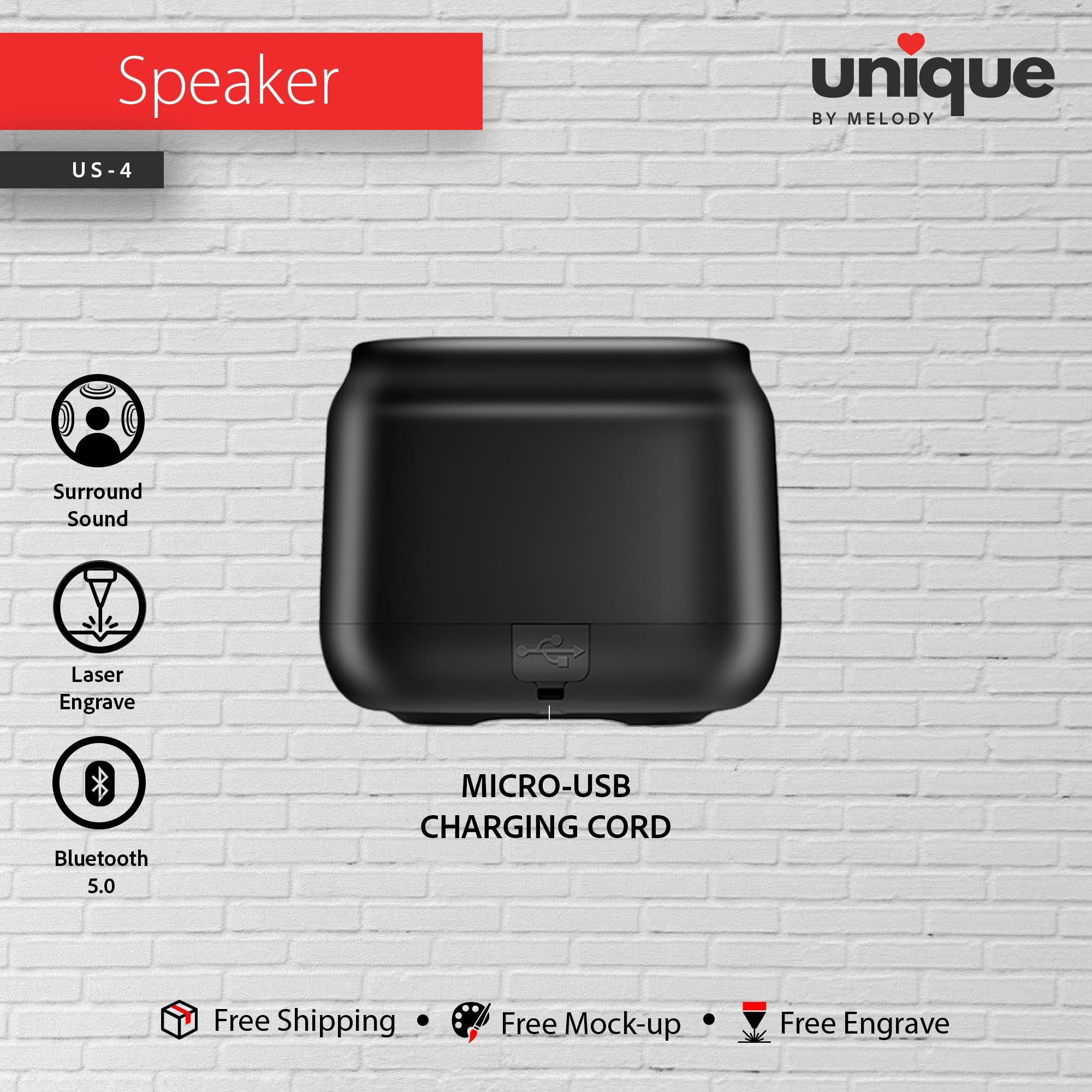 Custom Logo Portable Bluetooth Speaker, Personalized Corporate Event Giveaway, Promotional Tech Gift, Affordable Business Bulk Orders