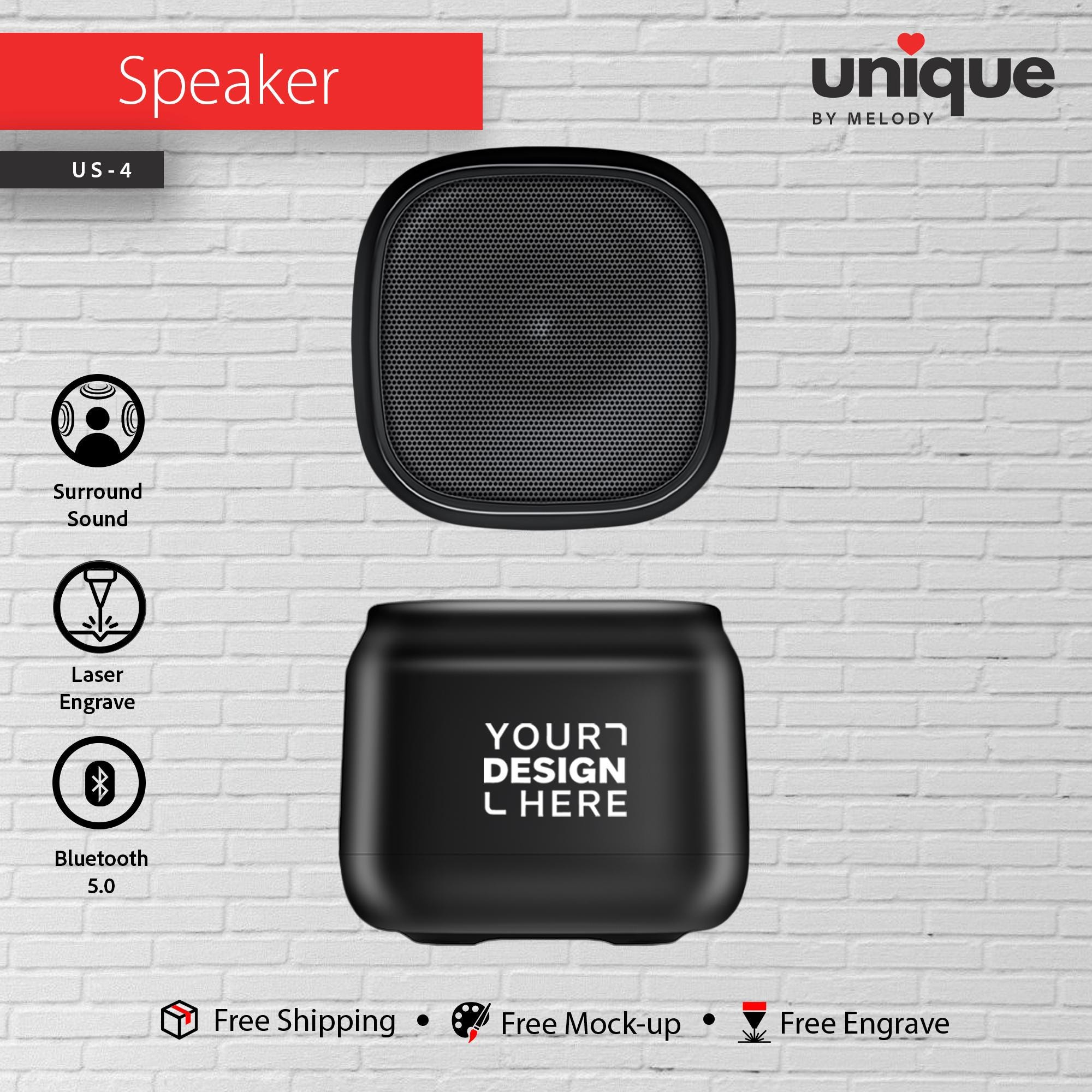 Portable Bluetooth Speaker & Light-Up Cable Gift Set, Custom Logo Corporate Tech Bundle, Personalized Sound Gift, Bulk Business Holiday Gift