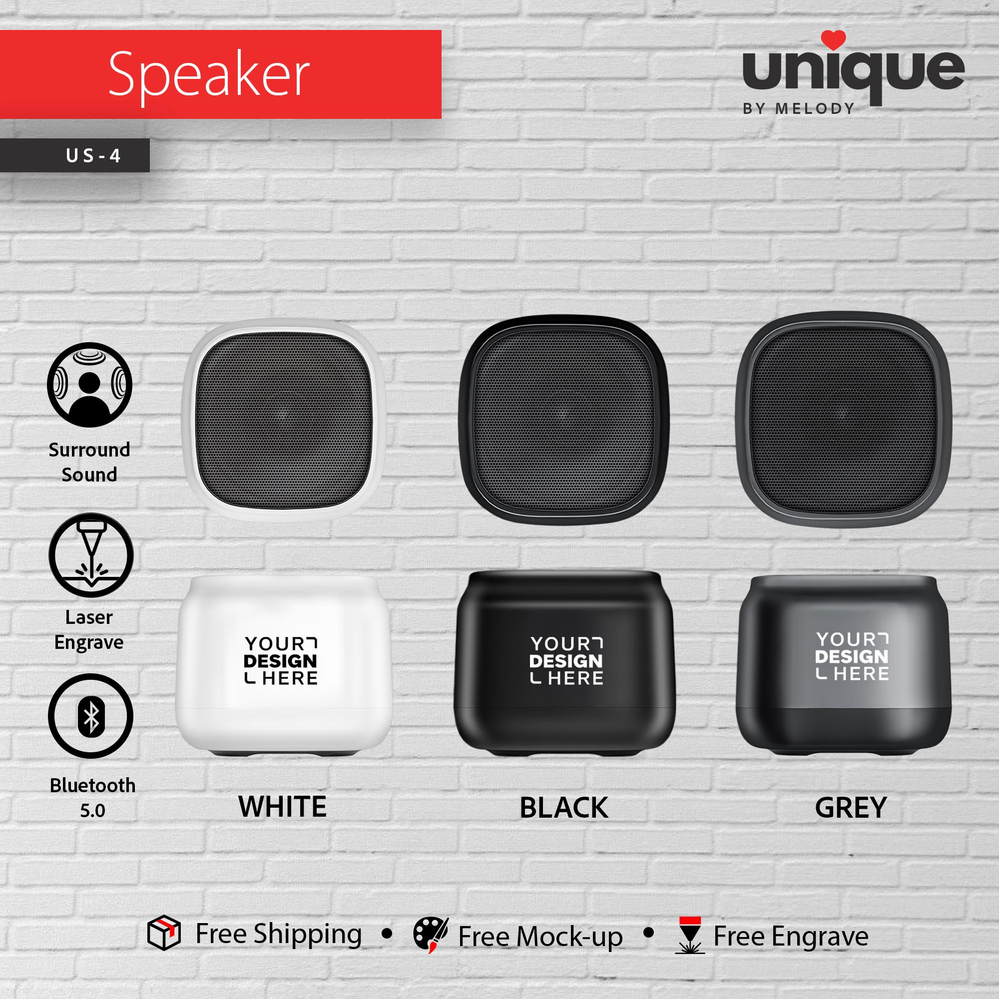 Custom Logo Portable Bluetooth Speaker, Personalized Corporate Event Giveaway, Promotional Tech Gift, Affordable Business Bulk Orders