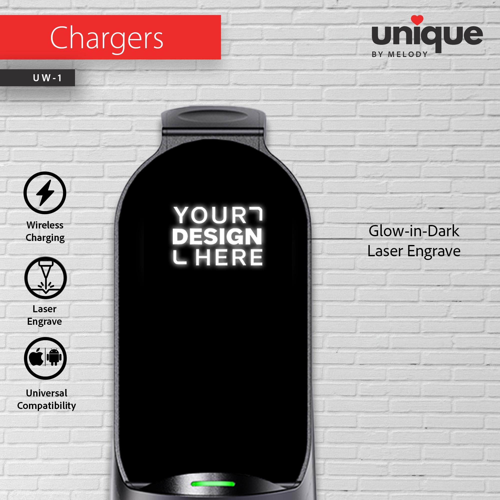 Personalized Light-Up 3-in-1 Wireless Charger, Custom Logo Desktop Charging Dock, Corporate Holiday Tech Gift, Company Promo Bulk Order