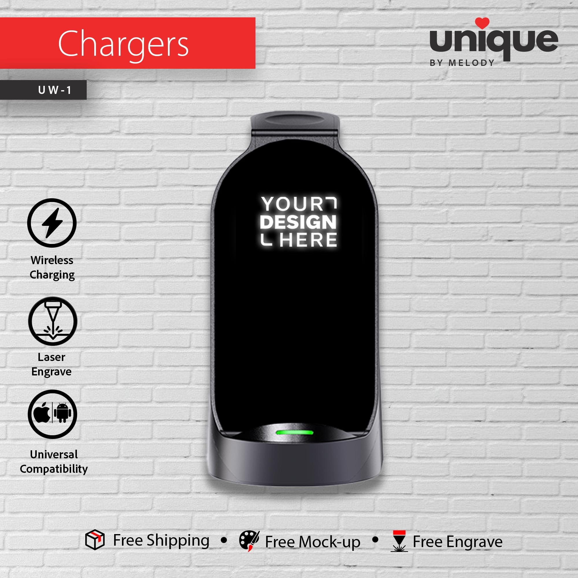 Personalized Light-Up 3-in-1 Wireless Charger, Custom Logo Desktop Charging Dock, Corporate Holiday Tech Gift, Company Promo Bulk Order