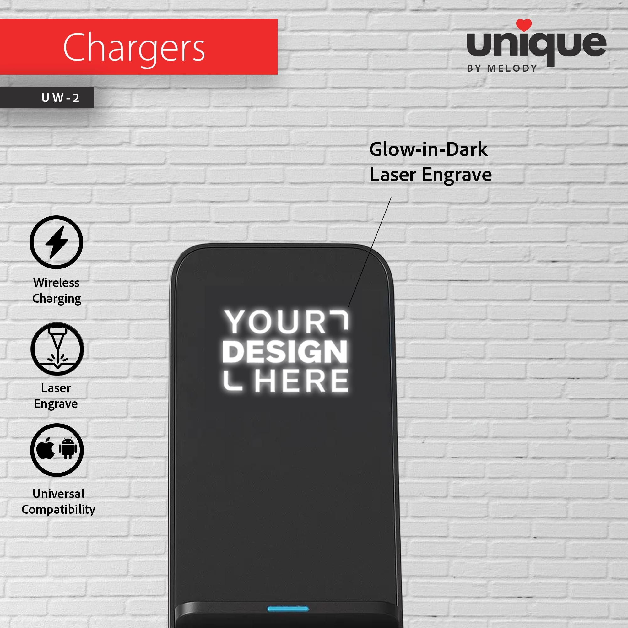 Affordable Light-Up Logo Desk Station, Custom Corporate Gift, Personalized 10W Wireless Charger, Company Holiday Promotional Bulk Orders