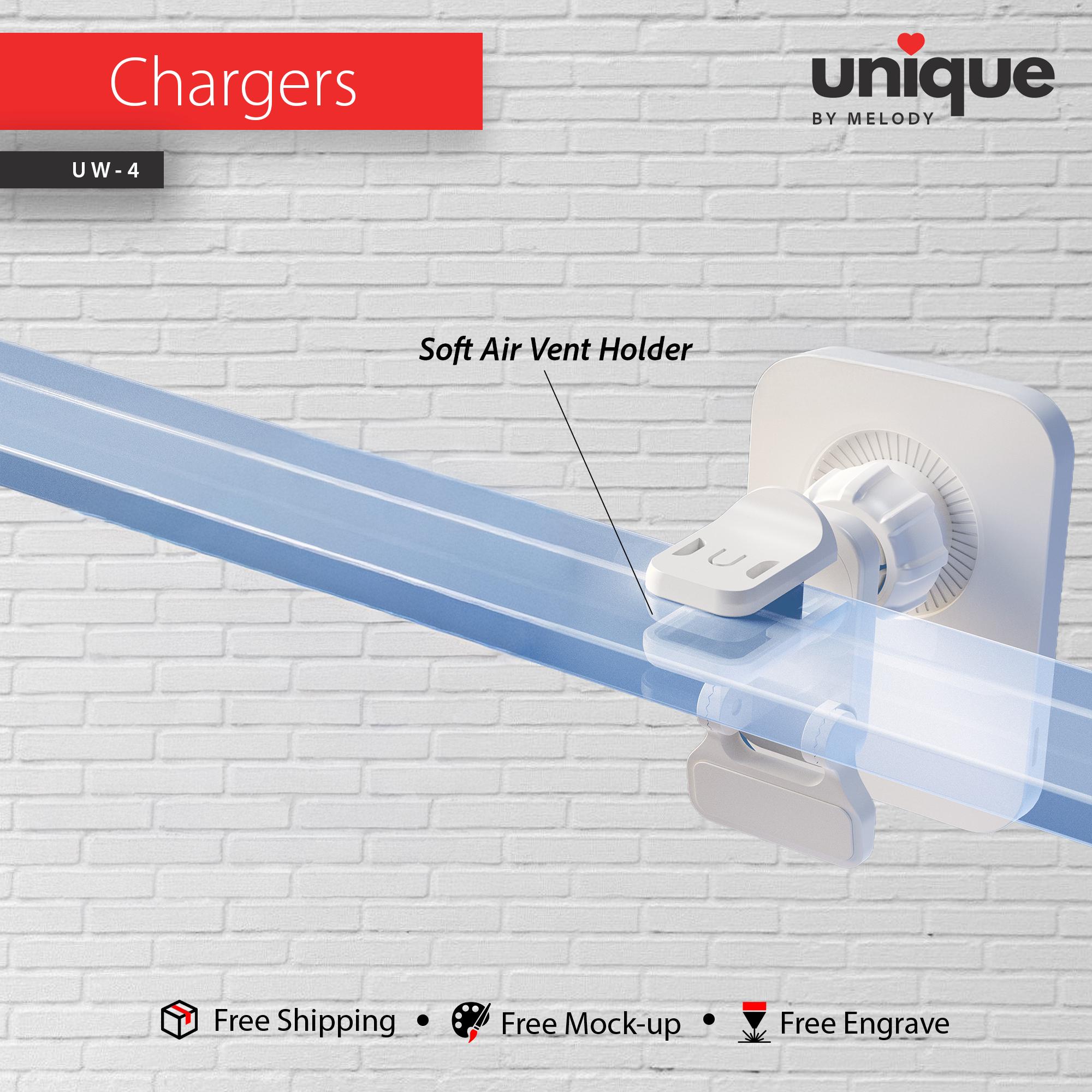 Custom Logo MagSafe Car Charger, Personalized Wireless Air Vent Mount, Corporate Holiday Gift, Company Giveaway, Company Bulk Promo Order