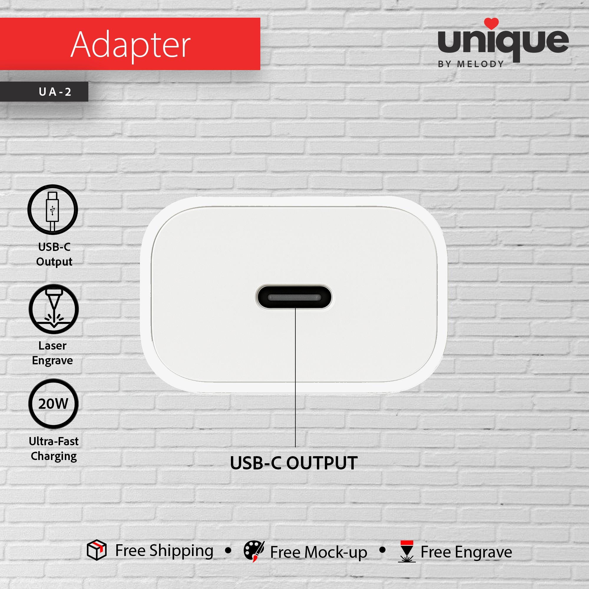 Custom 20W PD Wall Charger, USB-C Fast Charging Adapter, Corporate Gift for Clients, Affordable Business Bulk Orders, Promotional Logo Gift