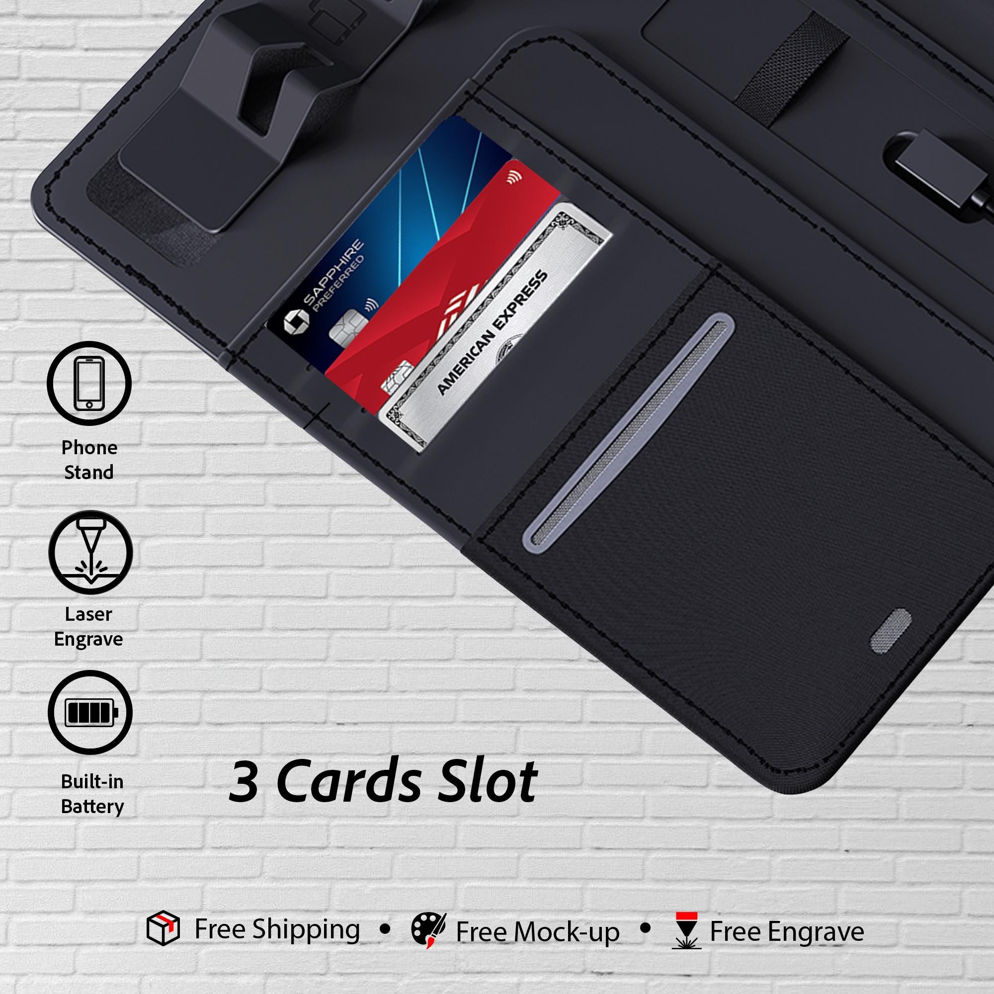 Personalized Light-Up Logo Tech A4 Portfolio, Promotional Custom Company Notebook Organizer, Refillable Journal, Corporate Holiday Bulk Gift