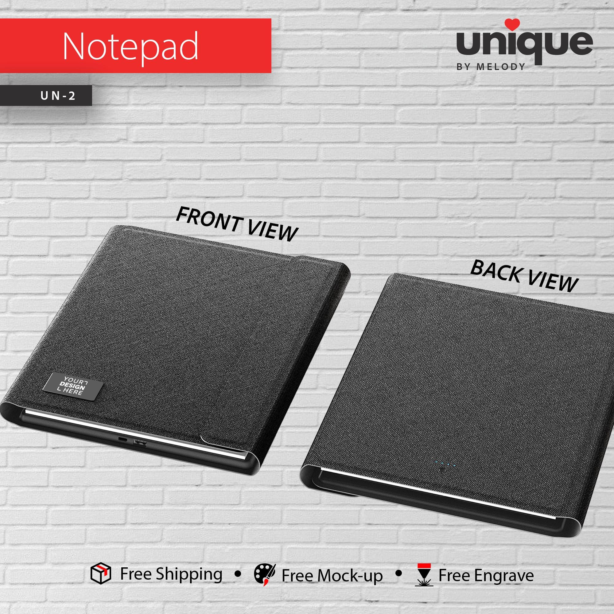 Personalized Laser Engraved Logo Tech A4 Portfolio, Custom Company Notebook Organizer, Company Logo Refillable Journal, Corporate Bulk Gift