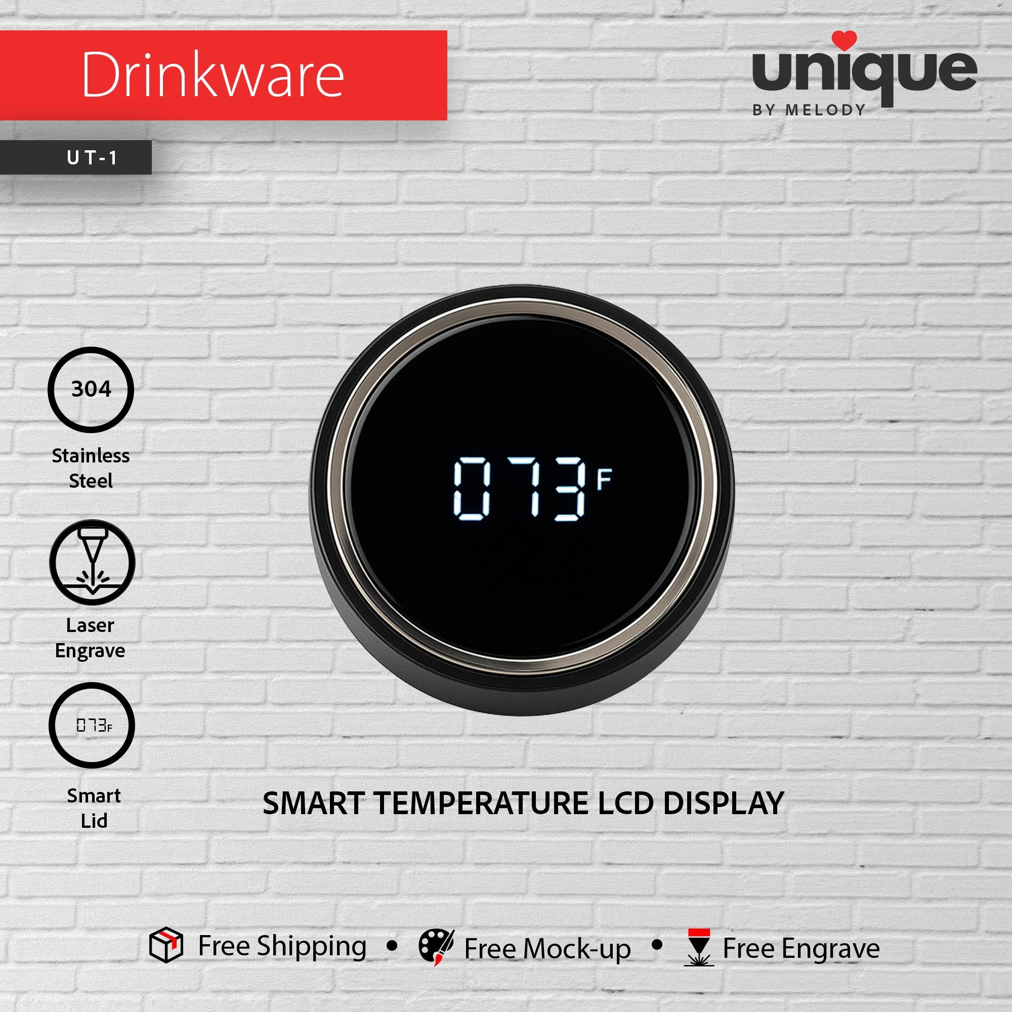 Personalized Corporate Logo Gift, Branded Smart Thermos, Touch Screen Intelligent Bottle, Business Gifting Bulk Orders, Promotional Thermos