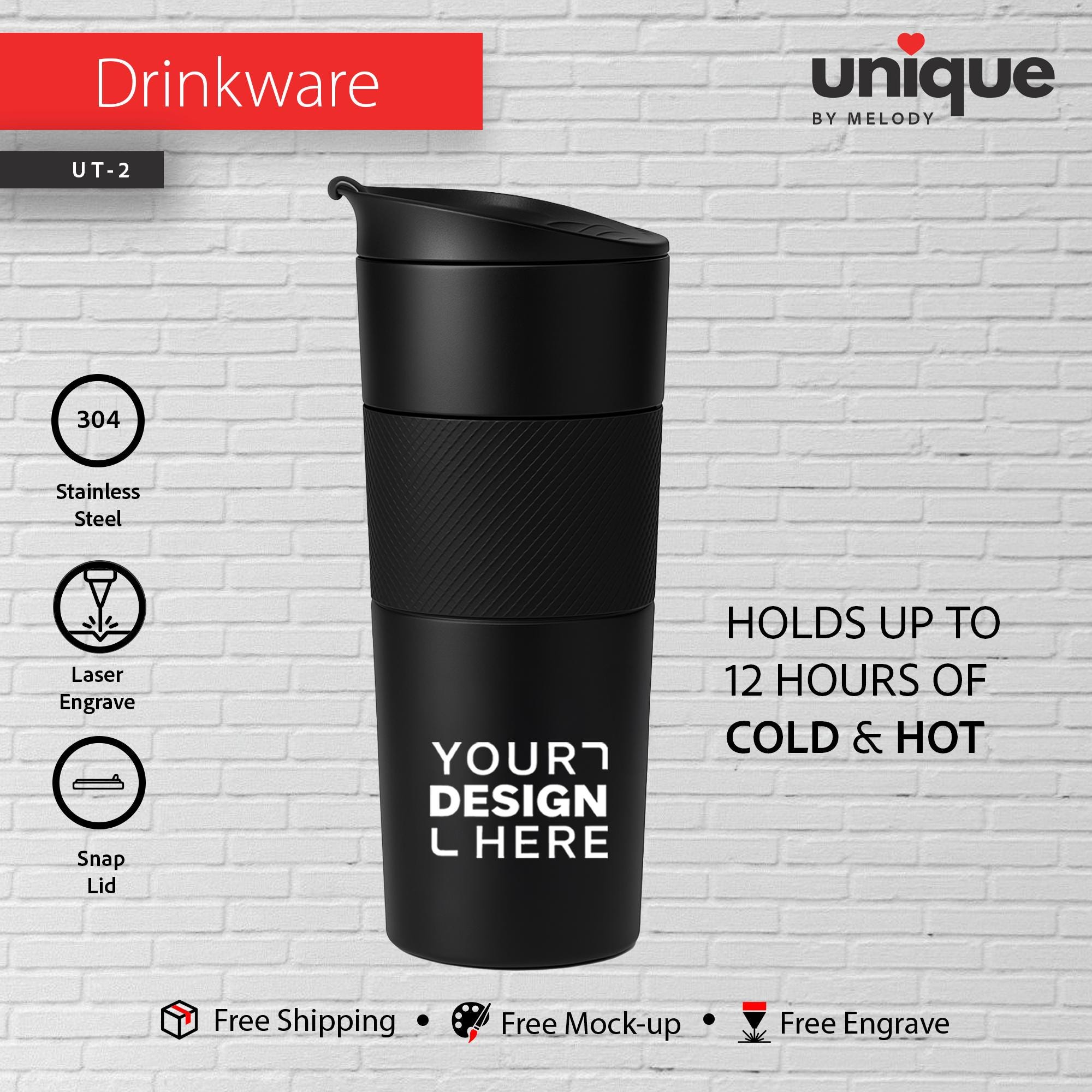 Custom Logo Stainless Steel 18oz Tumbler, Affordable Corporate Gift, Company Holiday Bulk Order Drinkware, Personalized Promotional Tumbler
