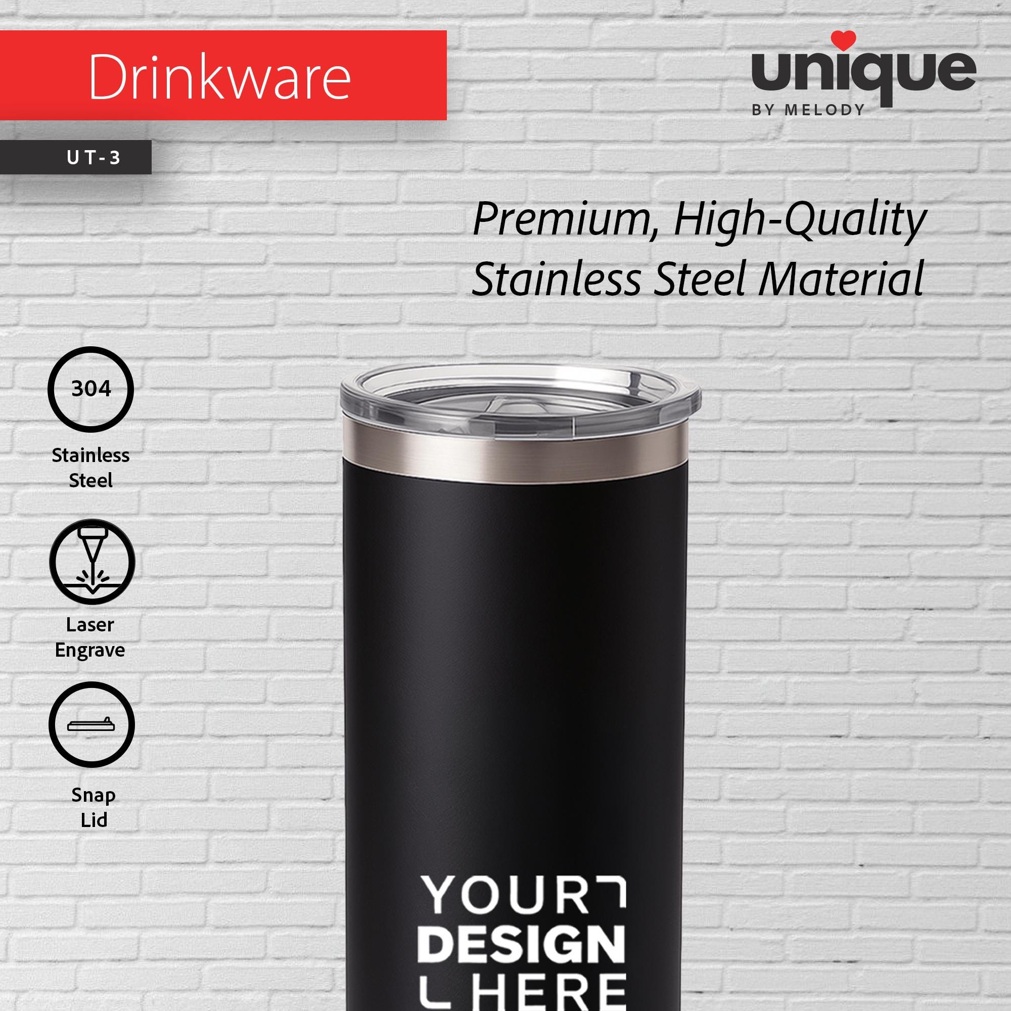 Custom Logo Stainless Steel 16oz Tumbler, Affordable Corporate Gift, Personalized Company Holiday Bulk Order Drinkware, Promotional Gift