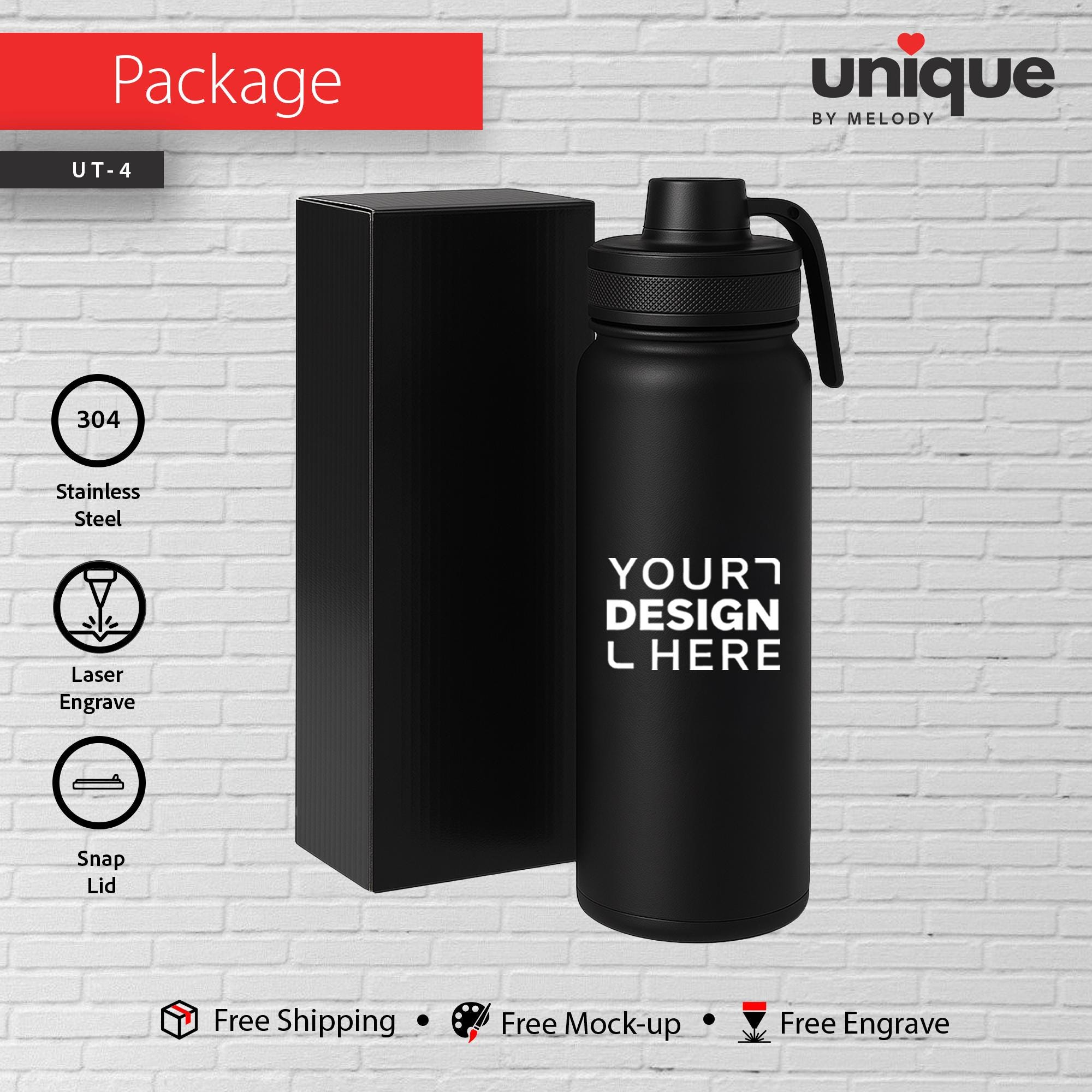 Personalized Custom Logo 24oz Stainless Steel Sports Water Bottle, Promotional Gift, Corporate Holiday Gift, Affordable Company Bulk Orders