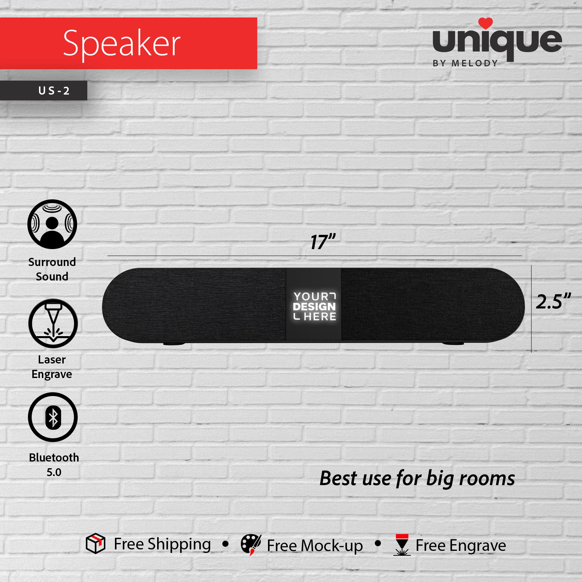 Light-Up Soundbar & Cable Gift Set, Custom Logo Corporate Tech Bundle, Personalized Wireless Speaker, Promotional Bulk Business Holiday Gift