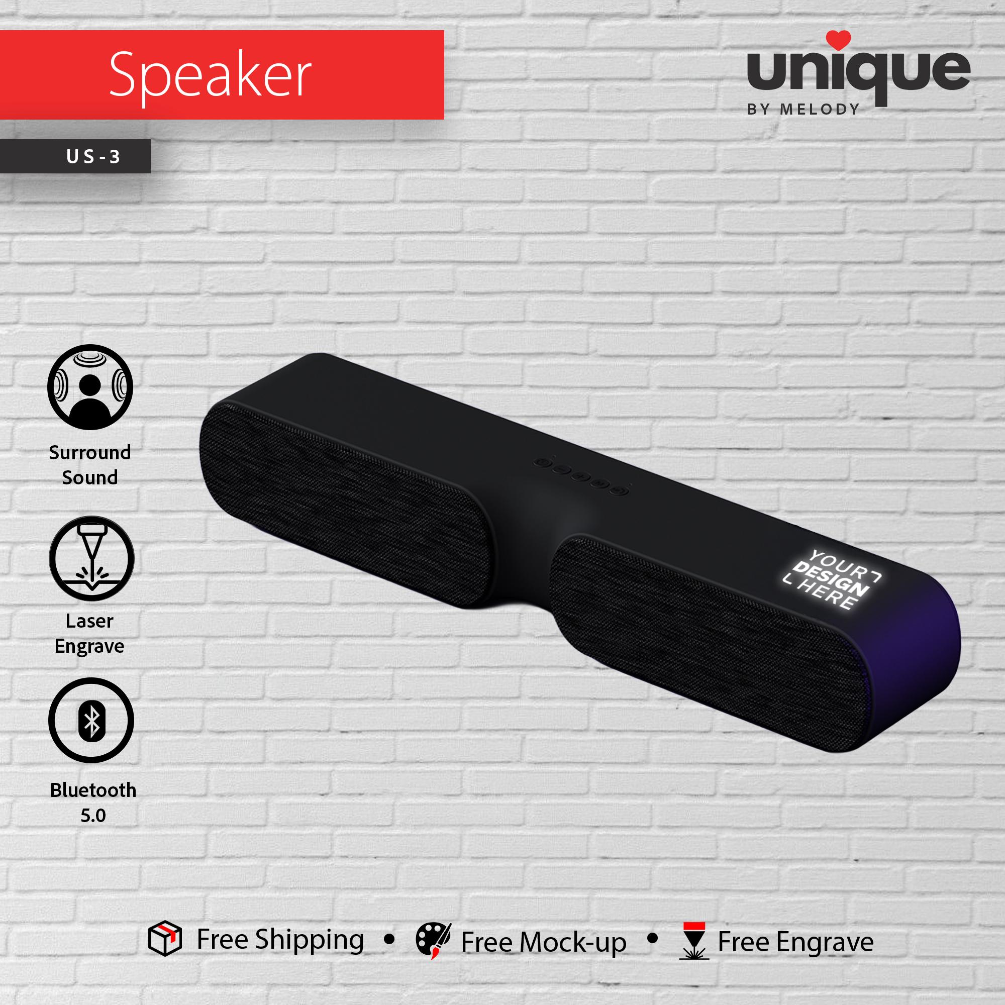 Light-Up Soundbar & Cable Gift Set, Custom Logo Corporate Tech Bundle, Personalized Wireless Speaker, Promotional Bulk Business Holiday Gift