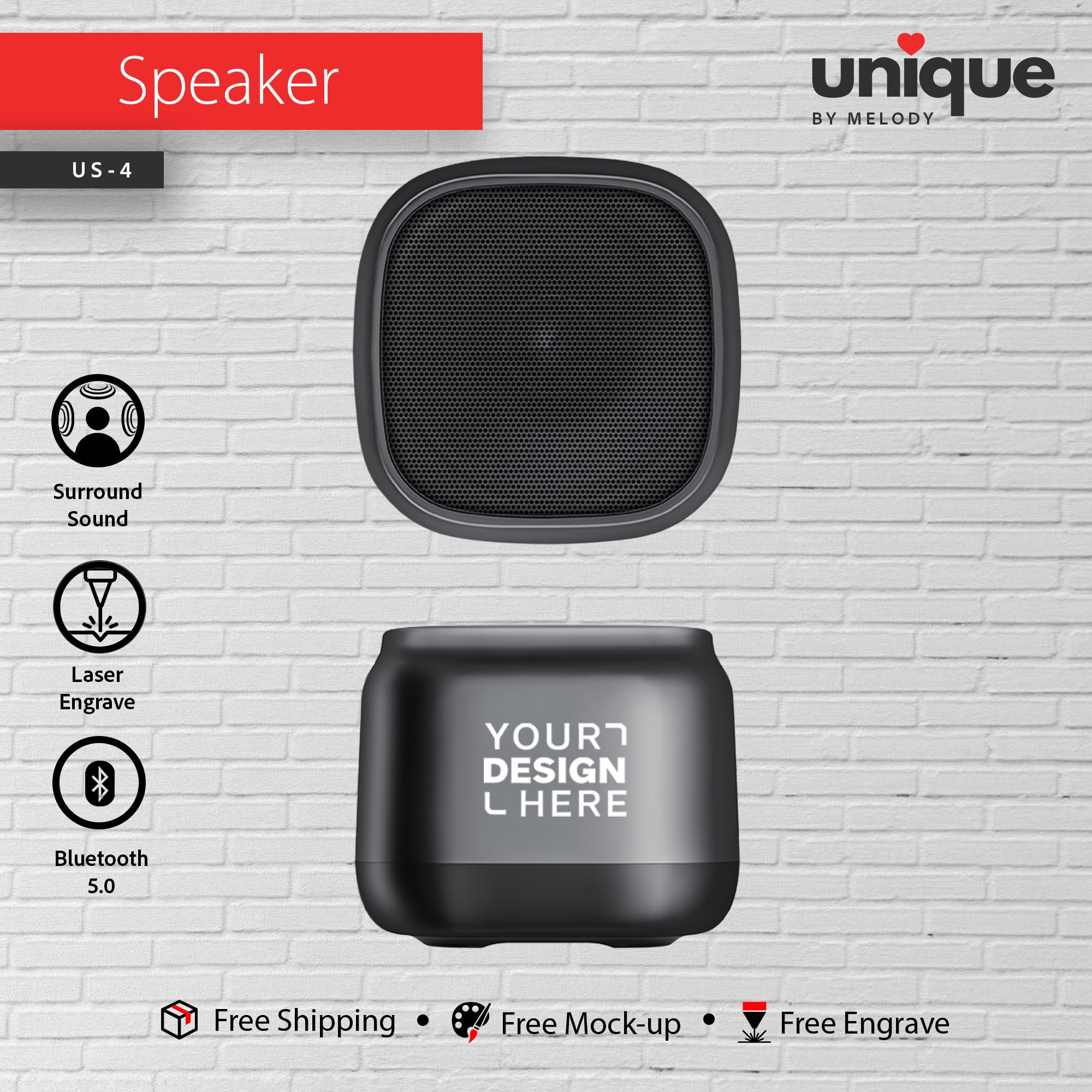 Custom Logo Portable Bluetooth Speaker, Personalized Corporate Event Giveaway, Promotional Tech Gift, Affordable Business Bulk Orders