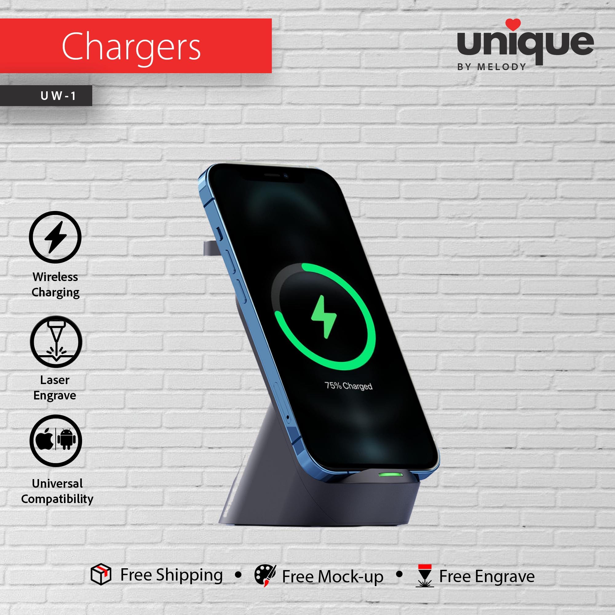 Personalized Light-Up 3-in-1 Wireless Charger, Custom Logo Desktop Charging Dock, Corporate Holiday Tech Gift, Company Promo Bulk Order