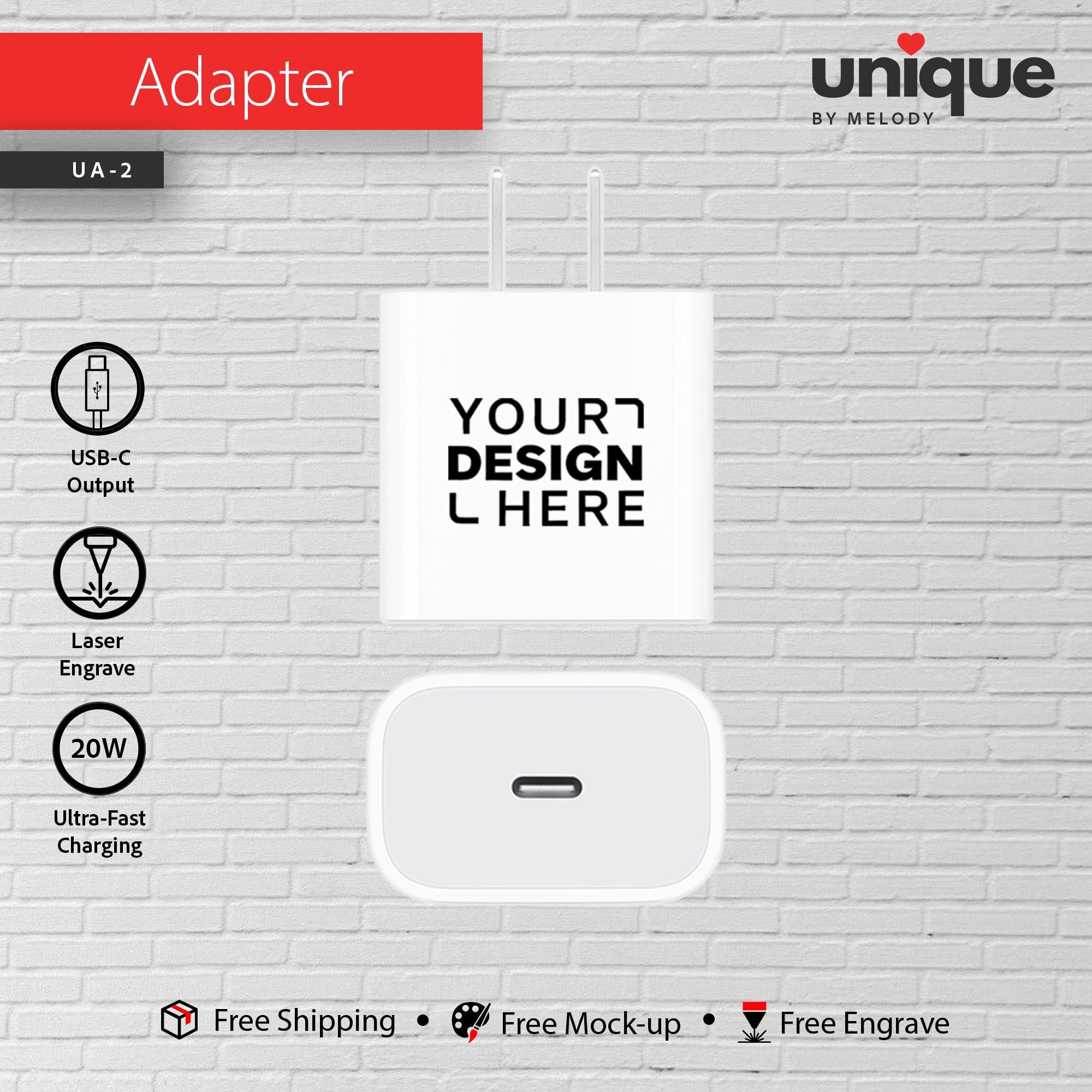 Custom 20W PD Wall Charger USB-C Fast Charging Adapter Corporate Gift for Clients Affordable Business Bulk Orders Promotional Logo Gift