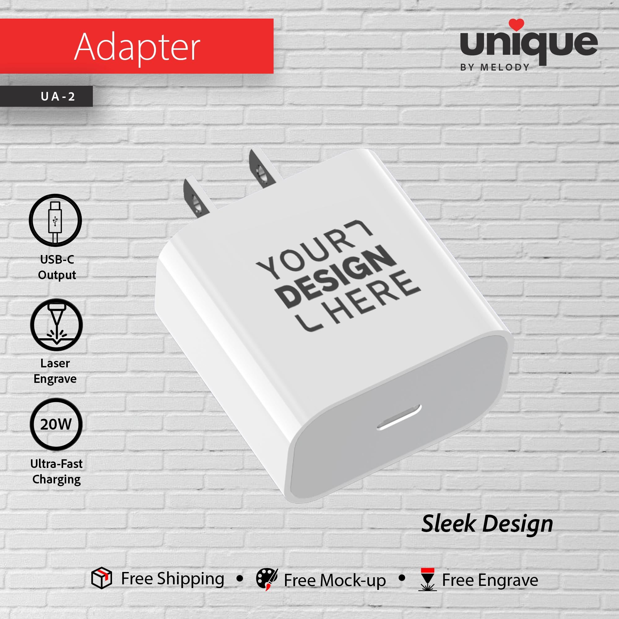 Custom 20W PD Wall Charger, USB-C Fast Charging Adapter, Corporate Gift for Clients, Affordable Business Bulk Orders, Promotional Logo Gift