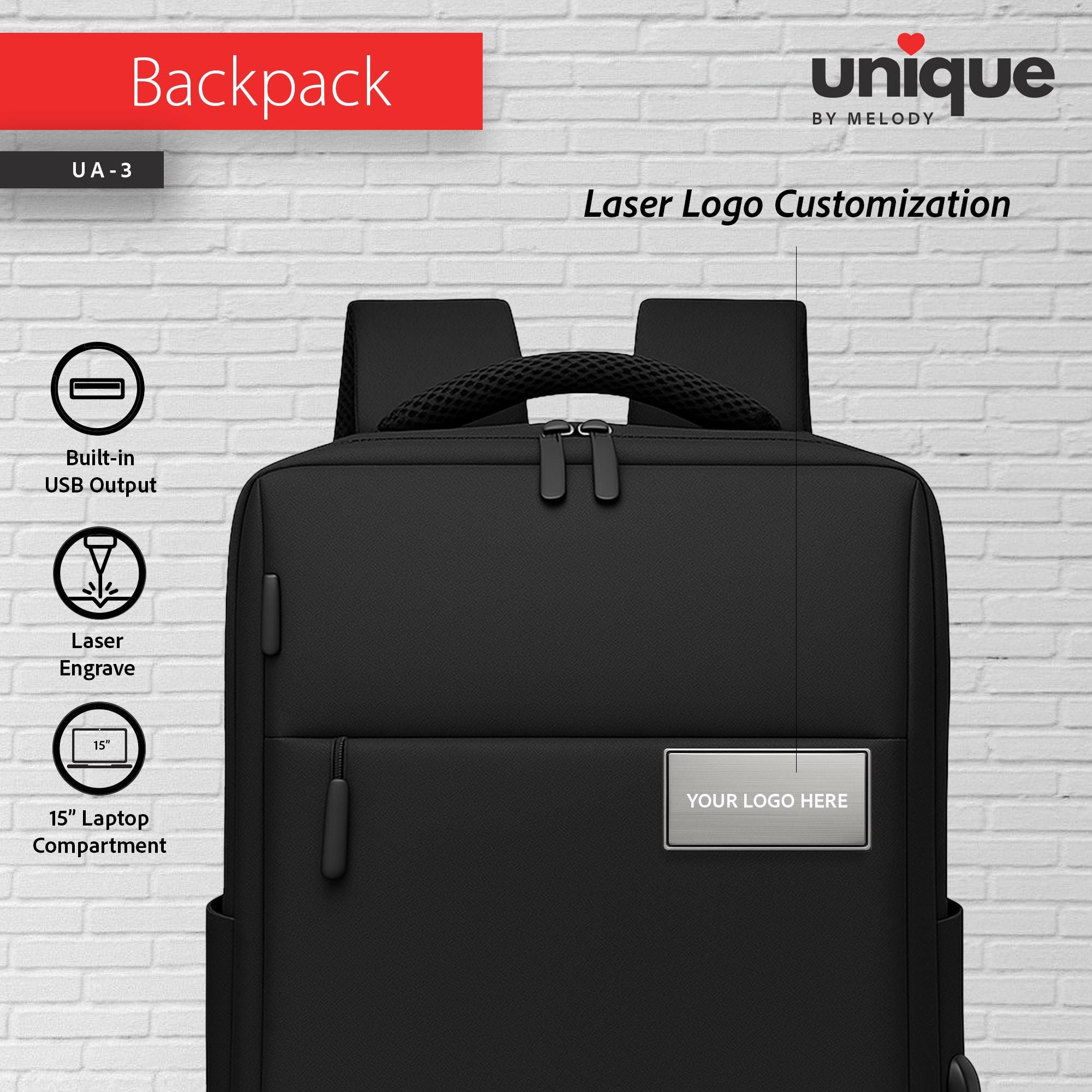 Corporate Logo Backpack Waterproof&LightUp Cable Gift Set, Custom Logo USB Charge Laptop Bag, Corporate Travel Gift Affordable Promo Bulk