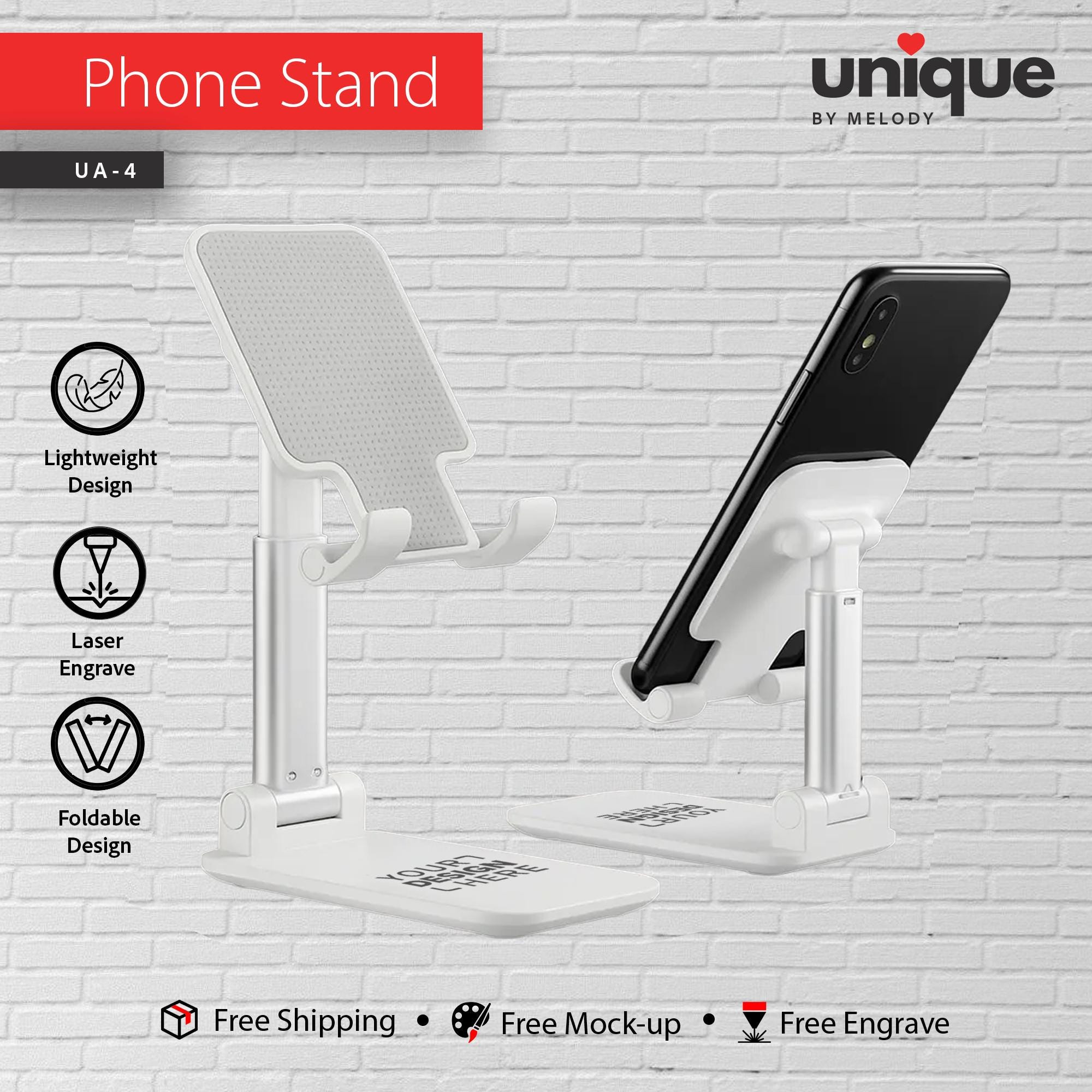 Corporate Gift Box with Adjustable Phone Stand, Light-Up Cable & Stylus Pen Custom Logo Foldable Portable Stand Premium Business Gift Set