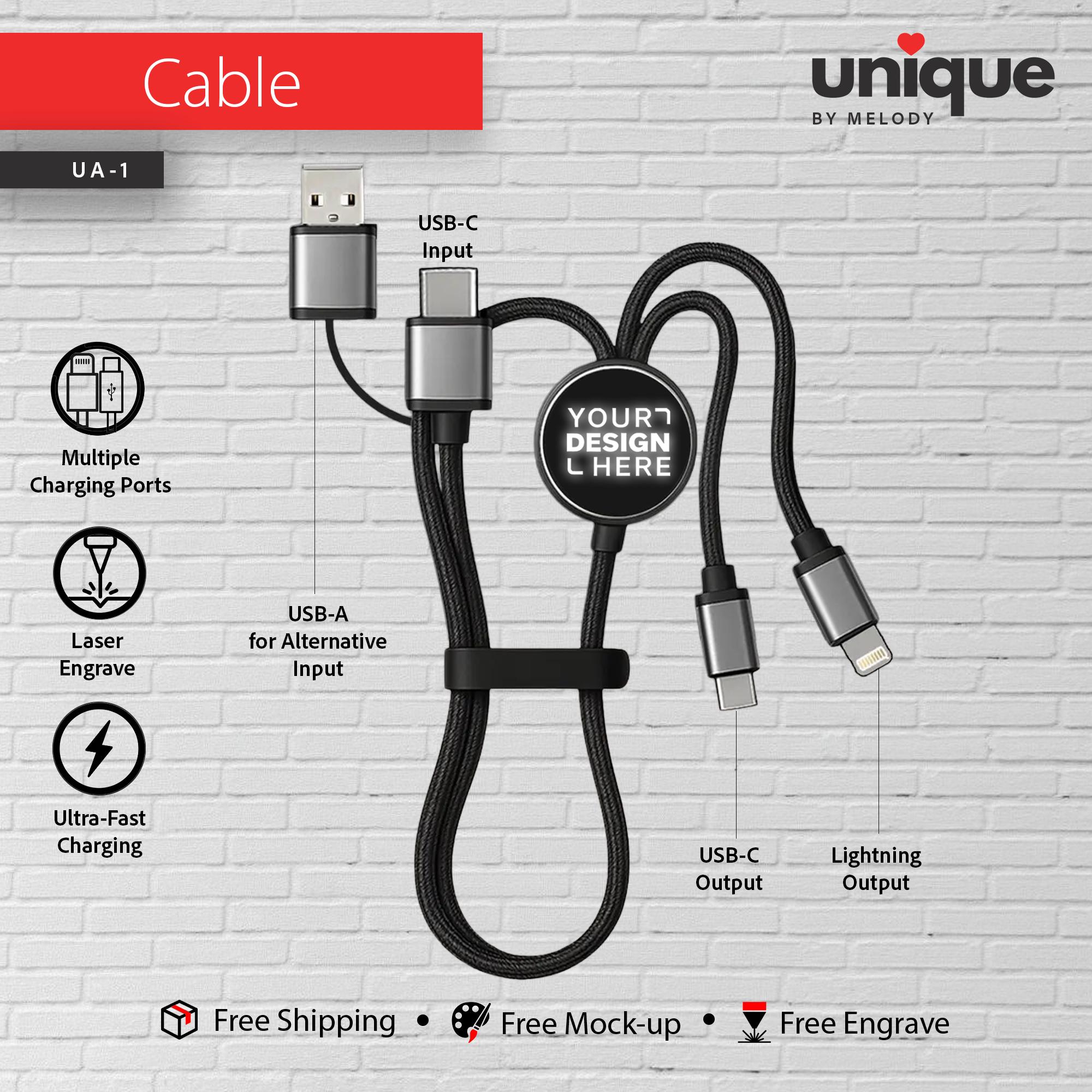 Corporate Logo Gift Box with Adjustable Phone Stand Wall Charger Light-Up Cable Stylus Pen, Custom Logo Premium Business Gift Set