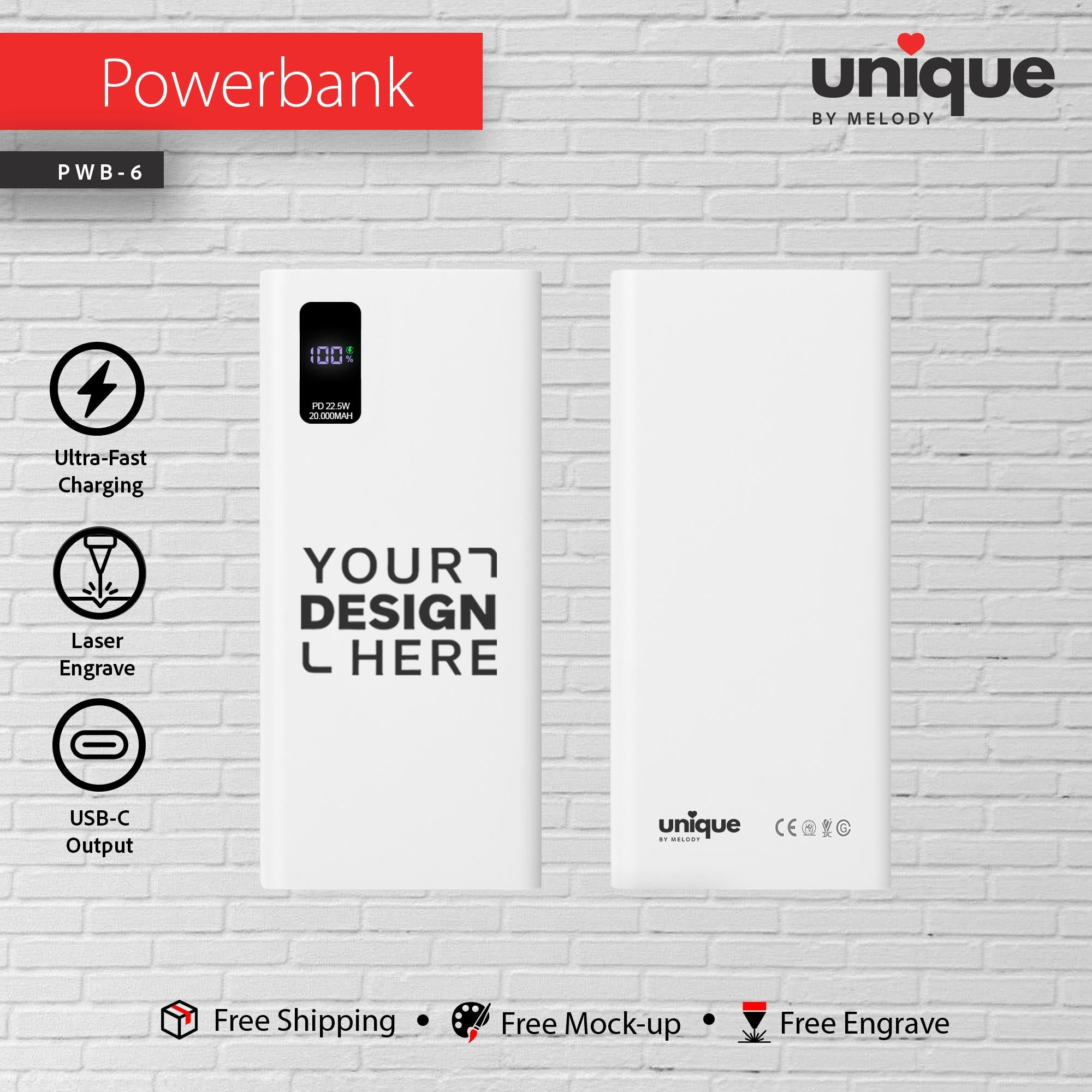 Pearl White PD Power Bank & Light-Up Cable Gift Set, Custom Logo Corporate Tech Bundle, Personalized Fast Charger, Bulk Business Gifts