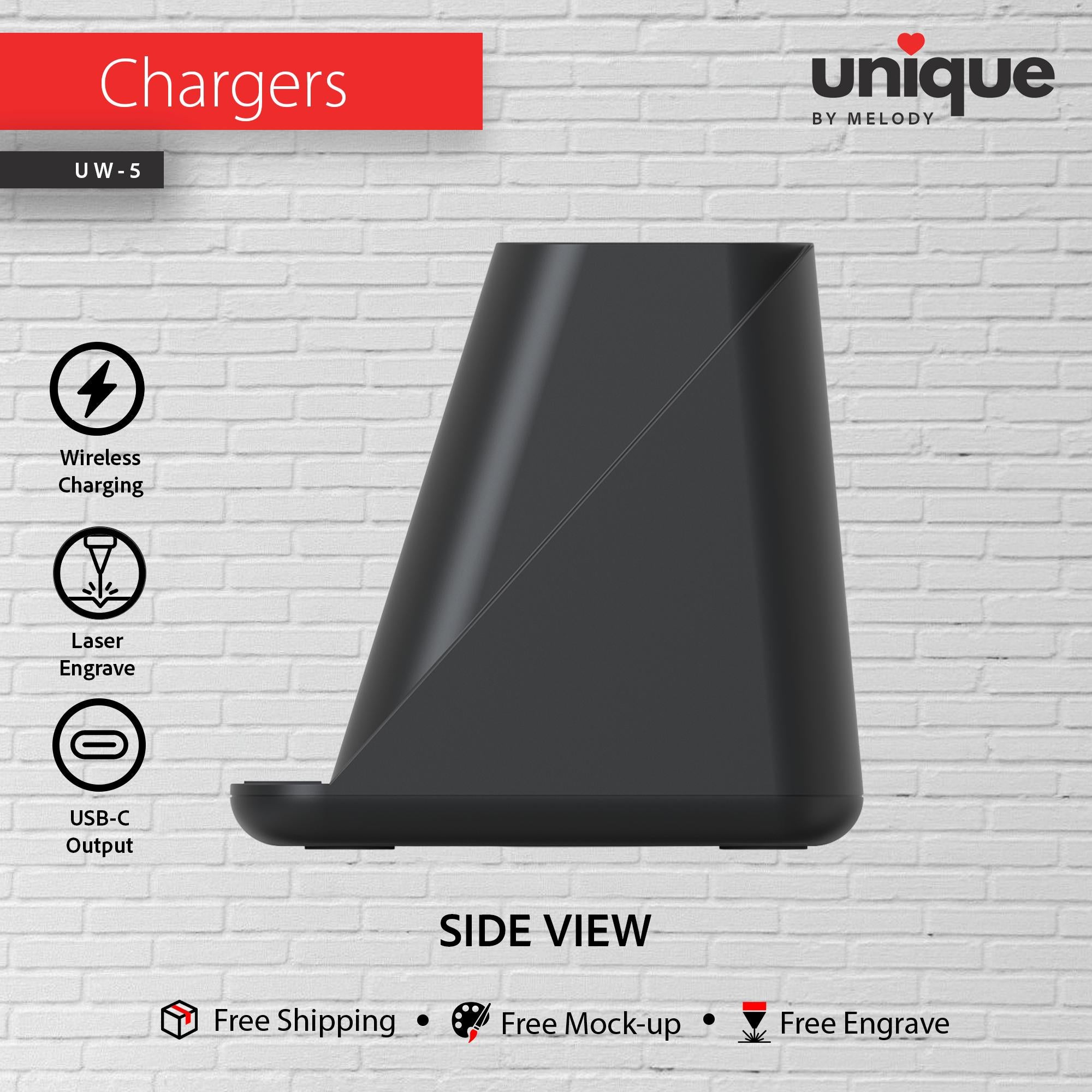 Light-Up Logo Wireless Charging Pen Holder, Custom Light-Up Logo Desktop Docking Station, Corporate Office Gift, Personalized Tech Organizer