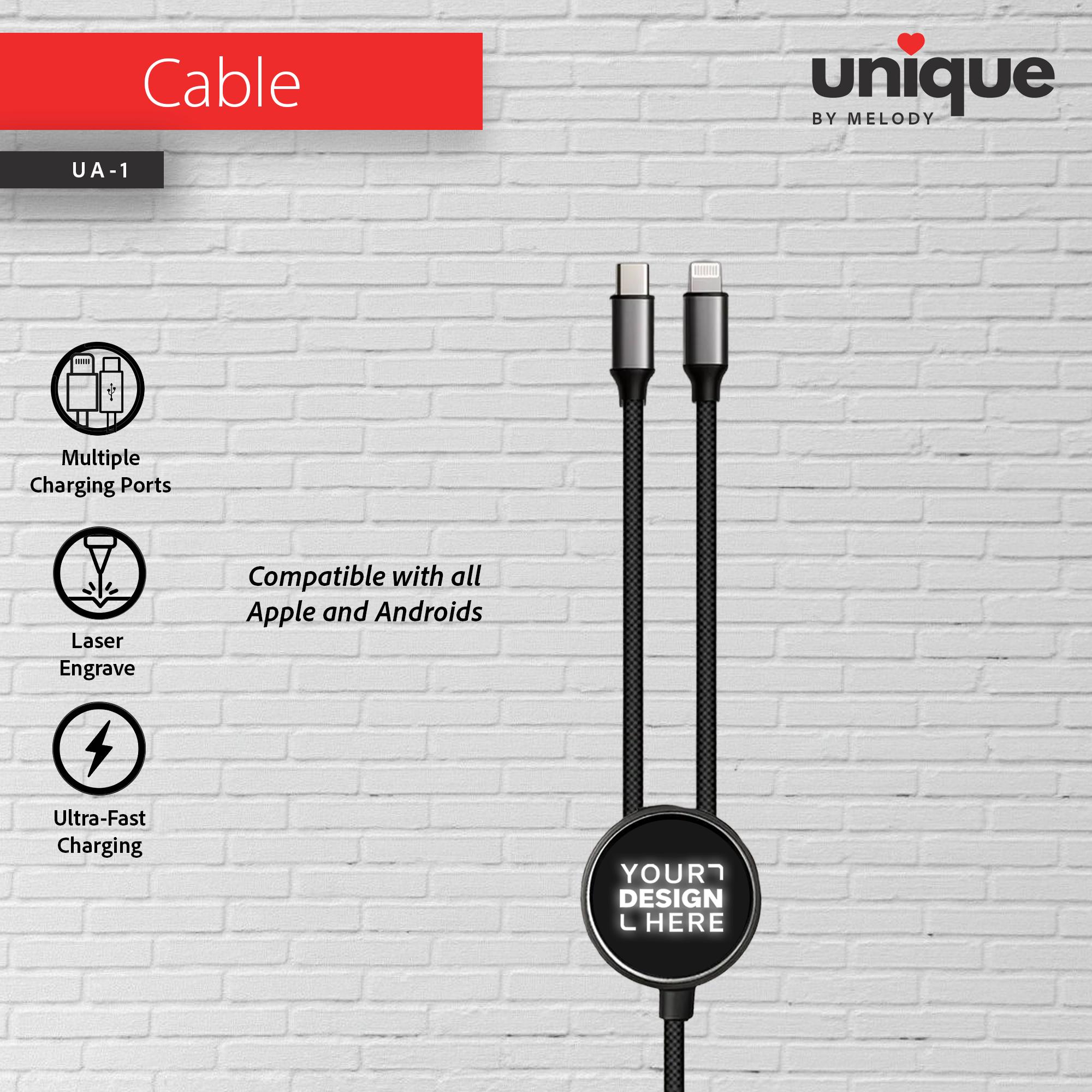 Portable Bluetooth Speaker & Light-Up Cable Gift Set, Custom Logo Corporate Tech Bundle, Personalized Sound Gift, Bulk Business Holiday Gift