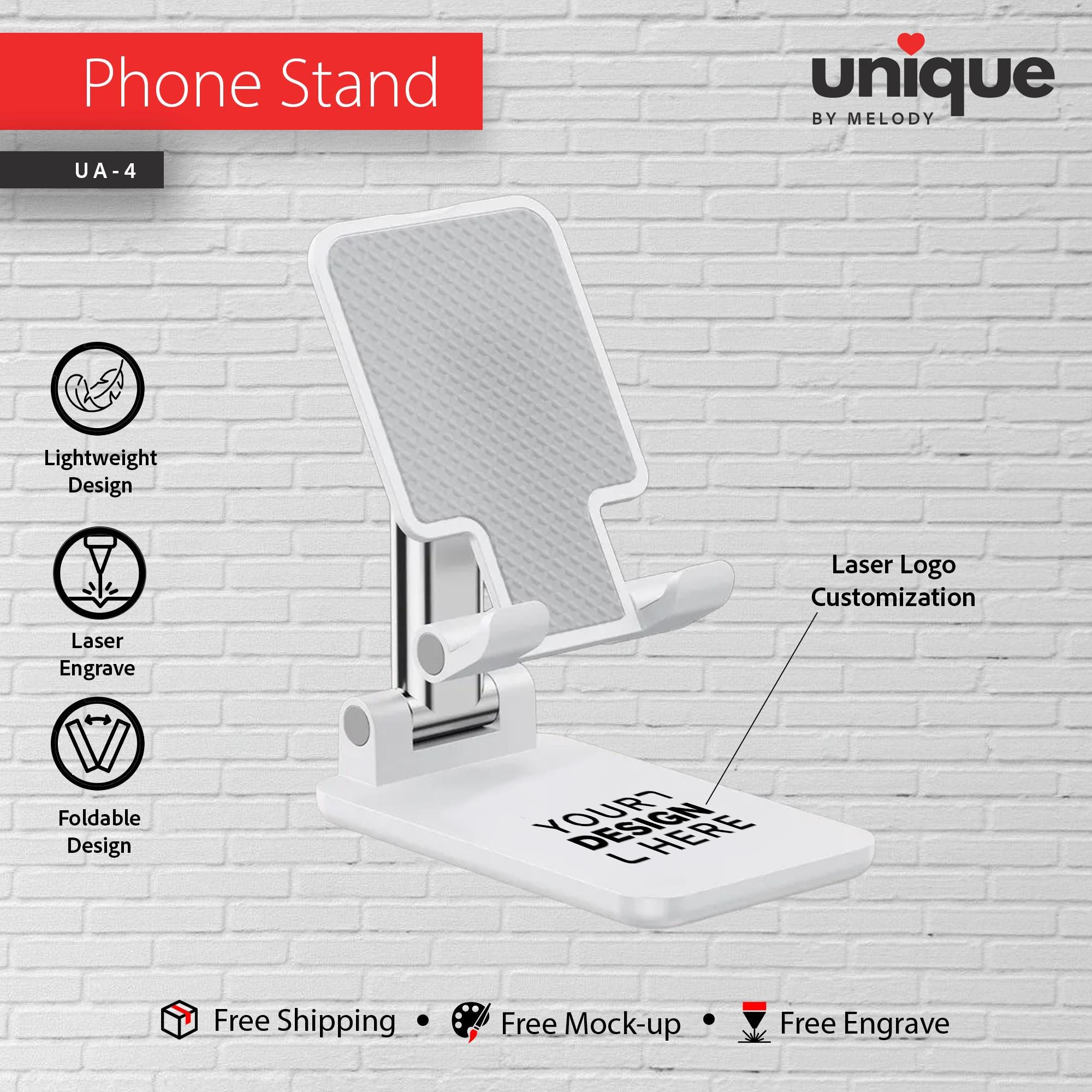 Corporate Gift Box with Adjustable Phone Stand, Light-Up Cable & Stylus Pen Custom Logo Foldable Portable Stand Premium Business Gift Set