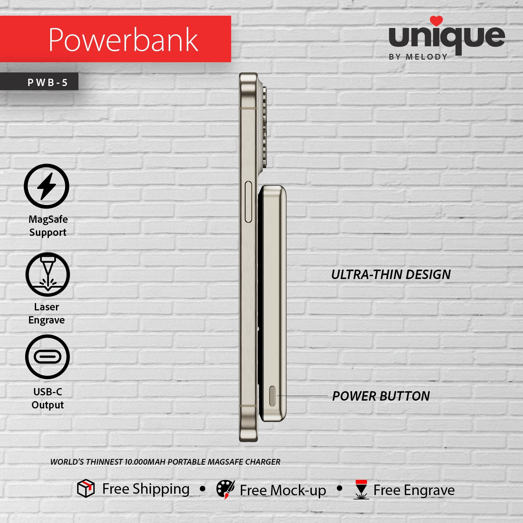 Company Logo Charger Portable, Personalized Power Bank, Bulk Corporate Gift for Employee Onboarding Trade Show Conference Business Event