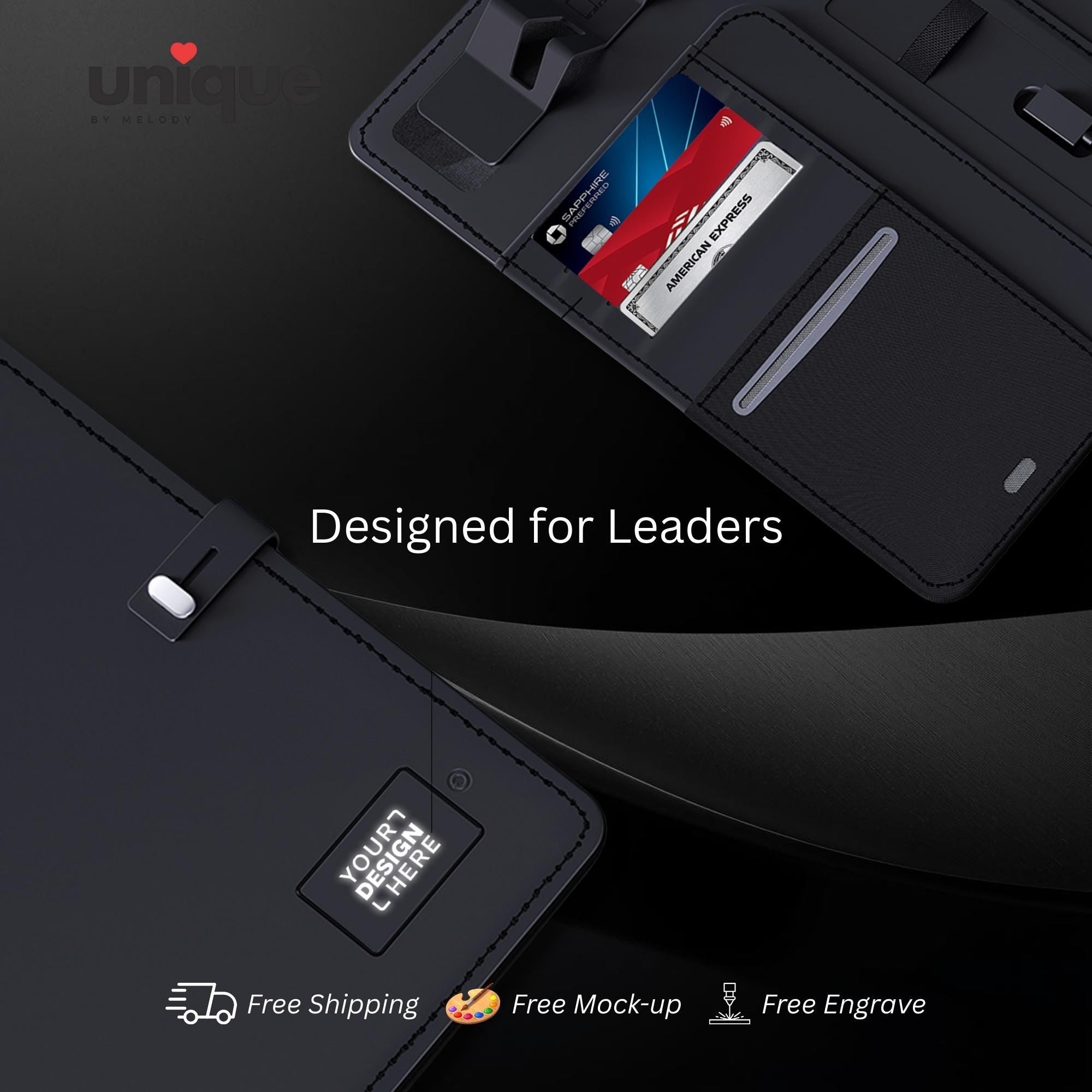 Luxury Light up Logo Tech Portfolio Executive A4 Organizer with Powerbank Premium Custom Corporate VIP Gift for Meeting Conference Clients