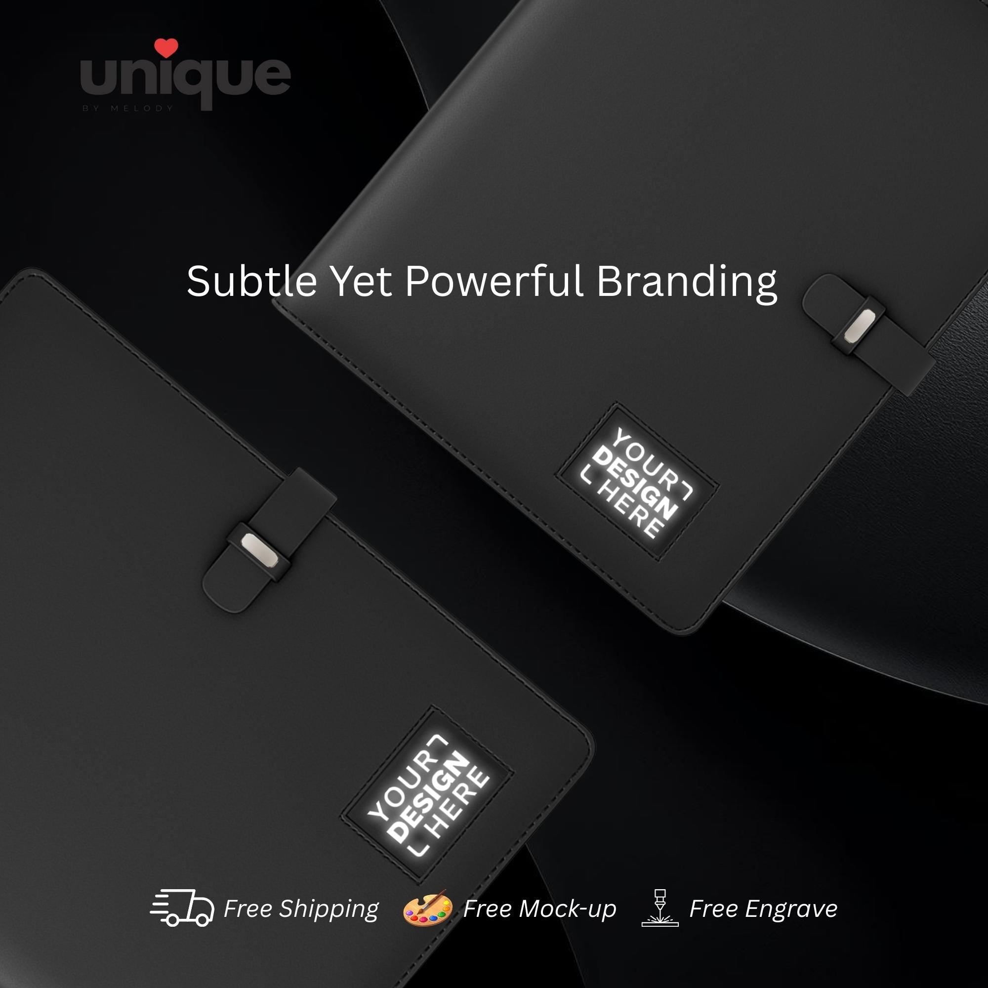 Luxury Light up Logo Tech Portfolio Executive A4 Organizer with Powerbank Premium Custom Corporate VIP Gift for Meeting Conference Clients
