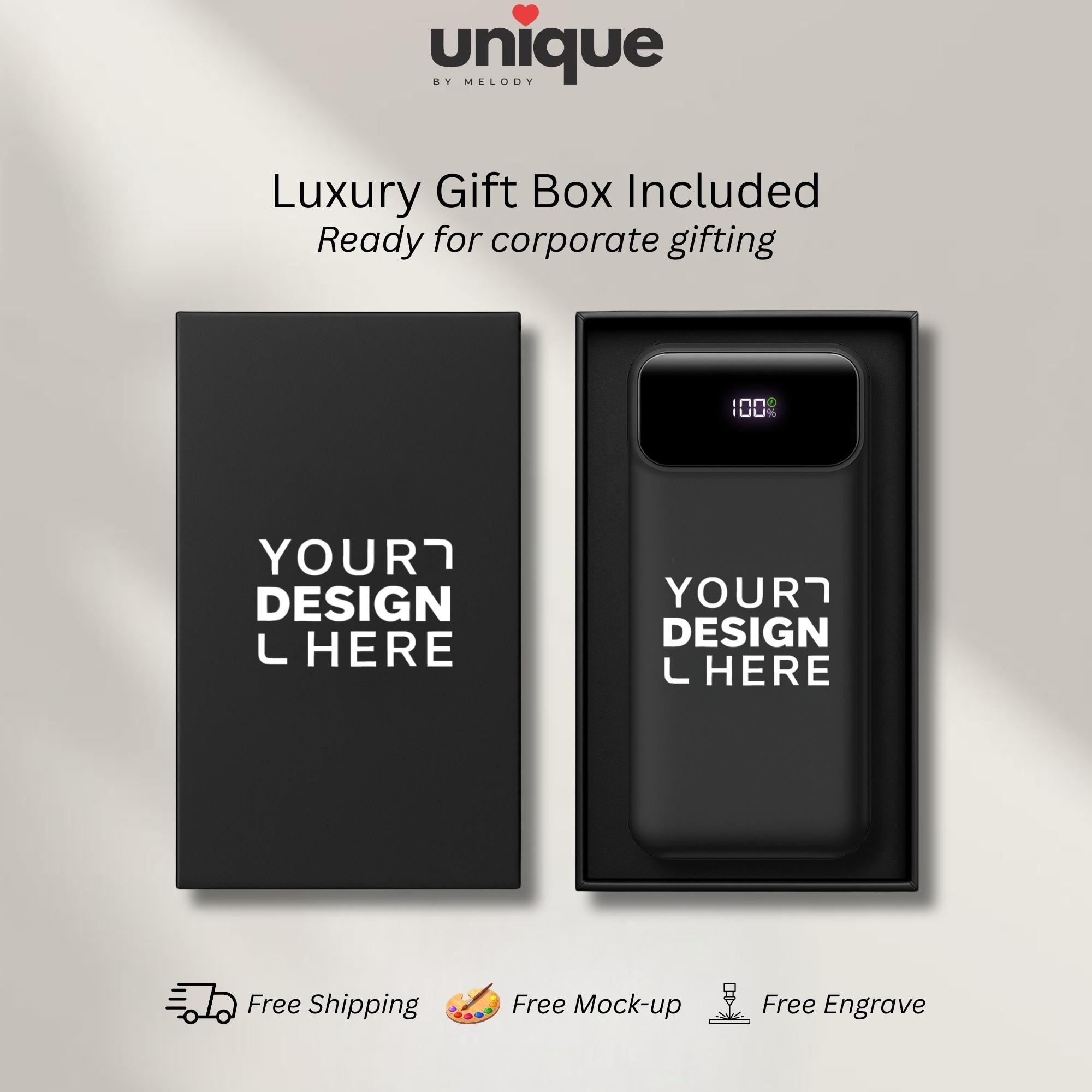 Custom Logo Powerbank with Built in Cables 10000mah PD Branded Fast Charging Portable Corporate Tech Gift for Employee Client Trade Show