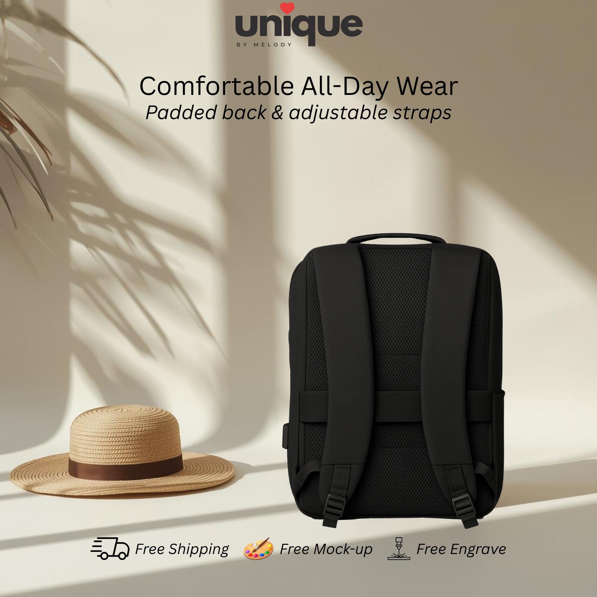 Custom Logo Tech Backpack Waterproof Corporate Laptop Bag with USB Charging Port Business Travel Ready Gift for Client Employee Trade Show