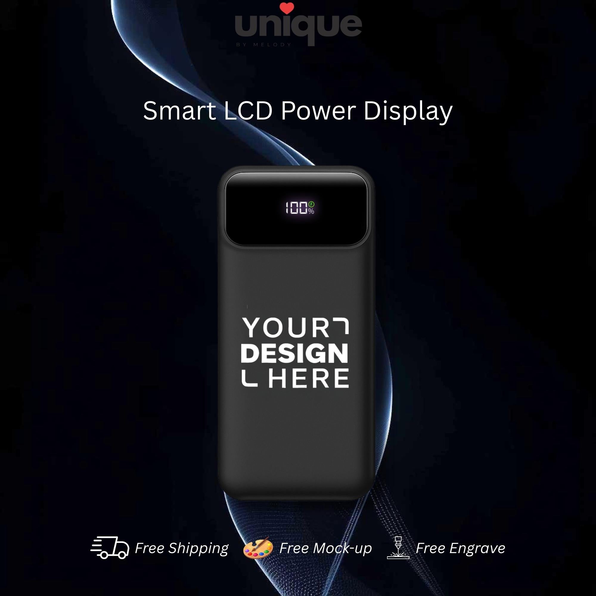 Luxury Custom Logo Powerbank with Built in Cables Fast Charging Tech Gift for Executives VIP Clients Events Business Travel