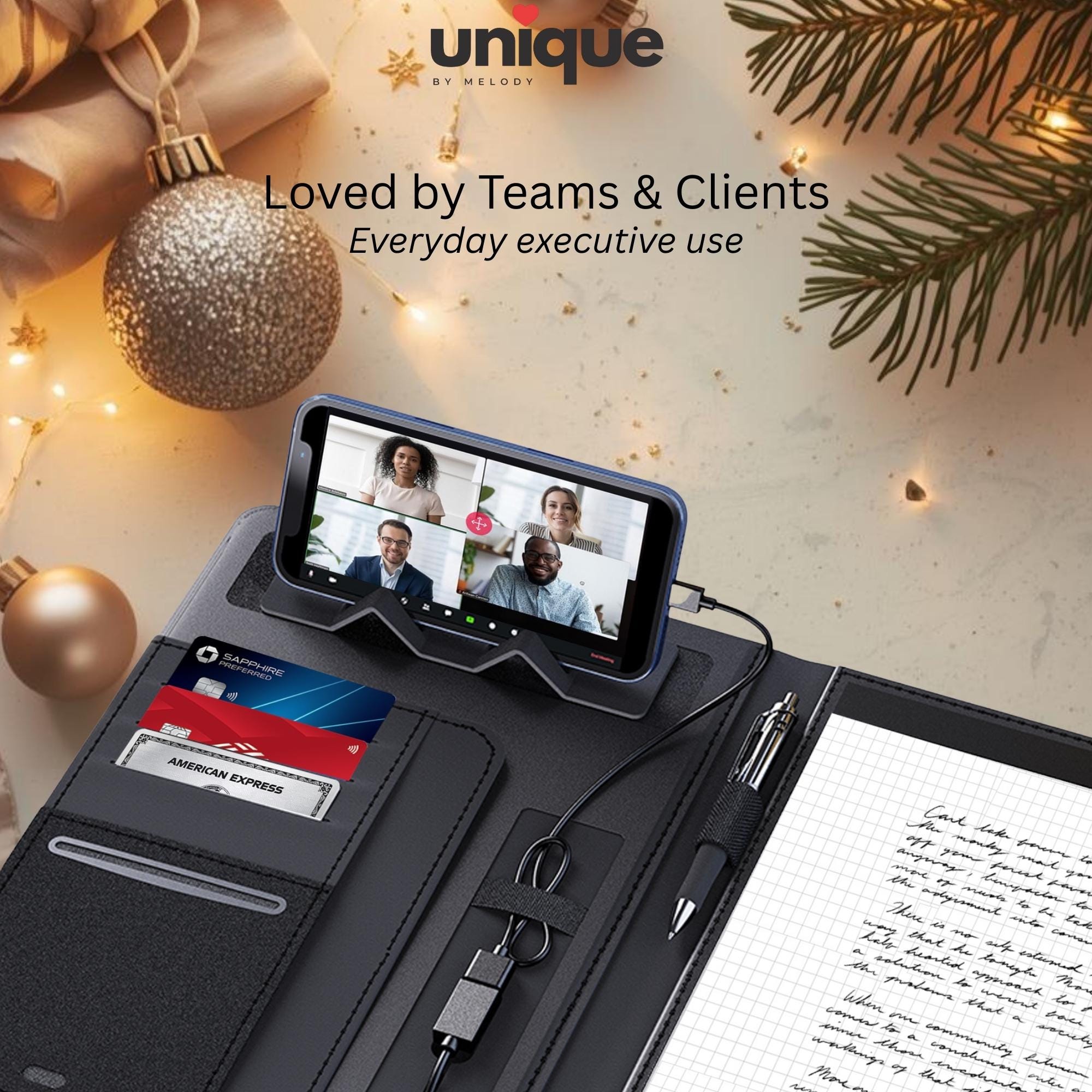 Custom Logo Light Up Tech Portfolio Corporate Employee Client Appreciation Holiday XMas New Year End Event Conference Travel Meeting Gift