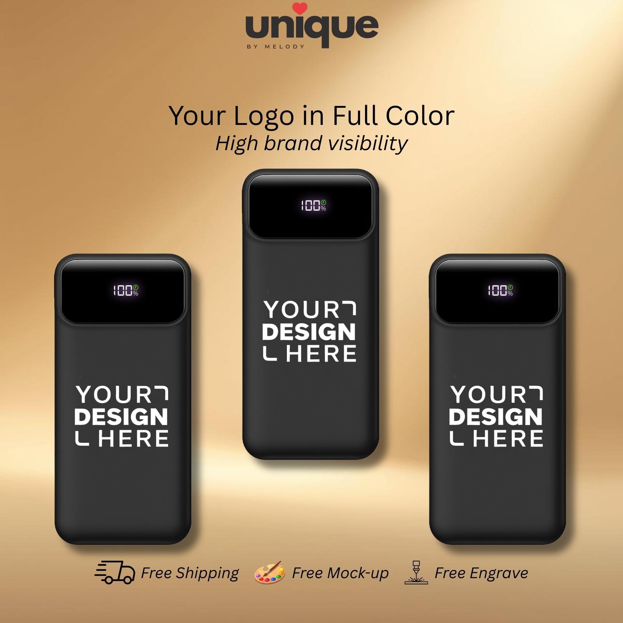 Custom Logo Powerbank with Built in Cables Holiday Corporate Client Appreciation New Year End Tech Gift Fast Charging Portable Charger