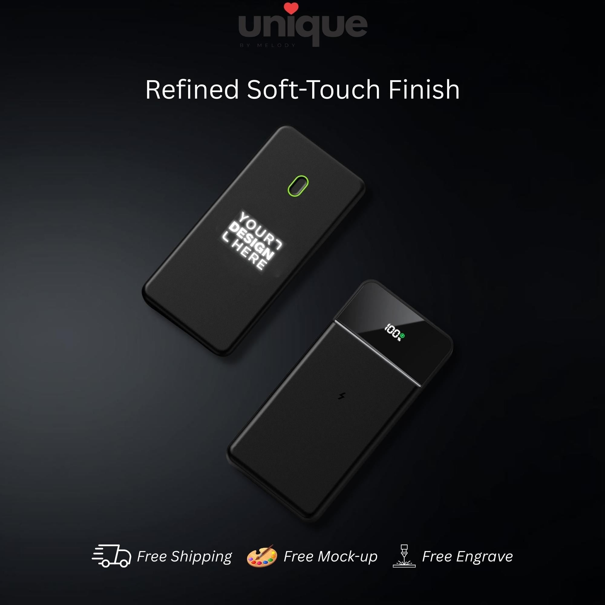 Magsafe Charger Light Up Logo Custom Executive Fast Charging Magnetic Portable Powerbank Wireless Luxury Corporate VIP Client Tech Gift