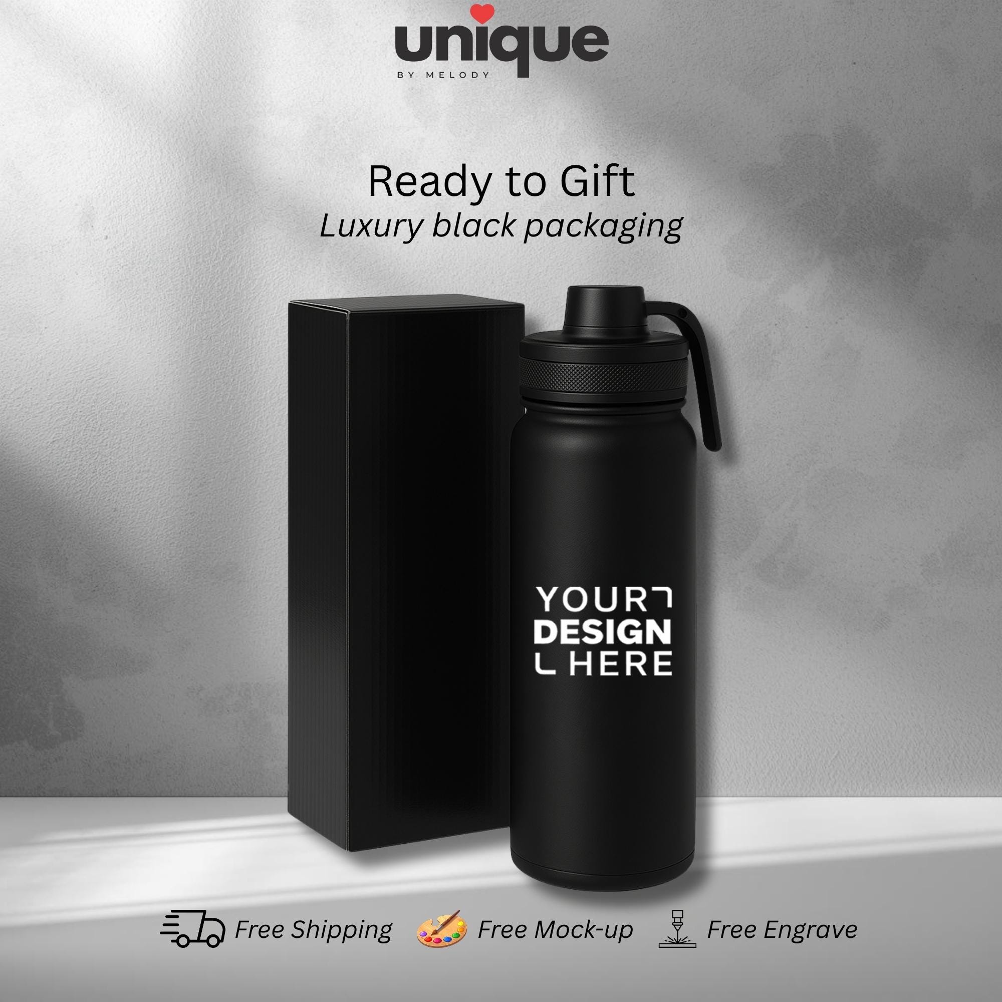 Custom Logo Stainless Steel Tumbler Personalized Corporate Employee Client Gift Thermos with Engraved Branding