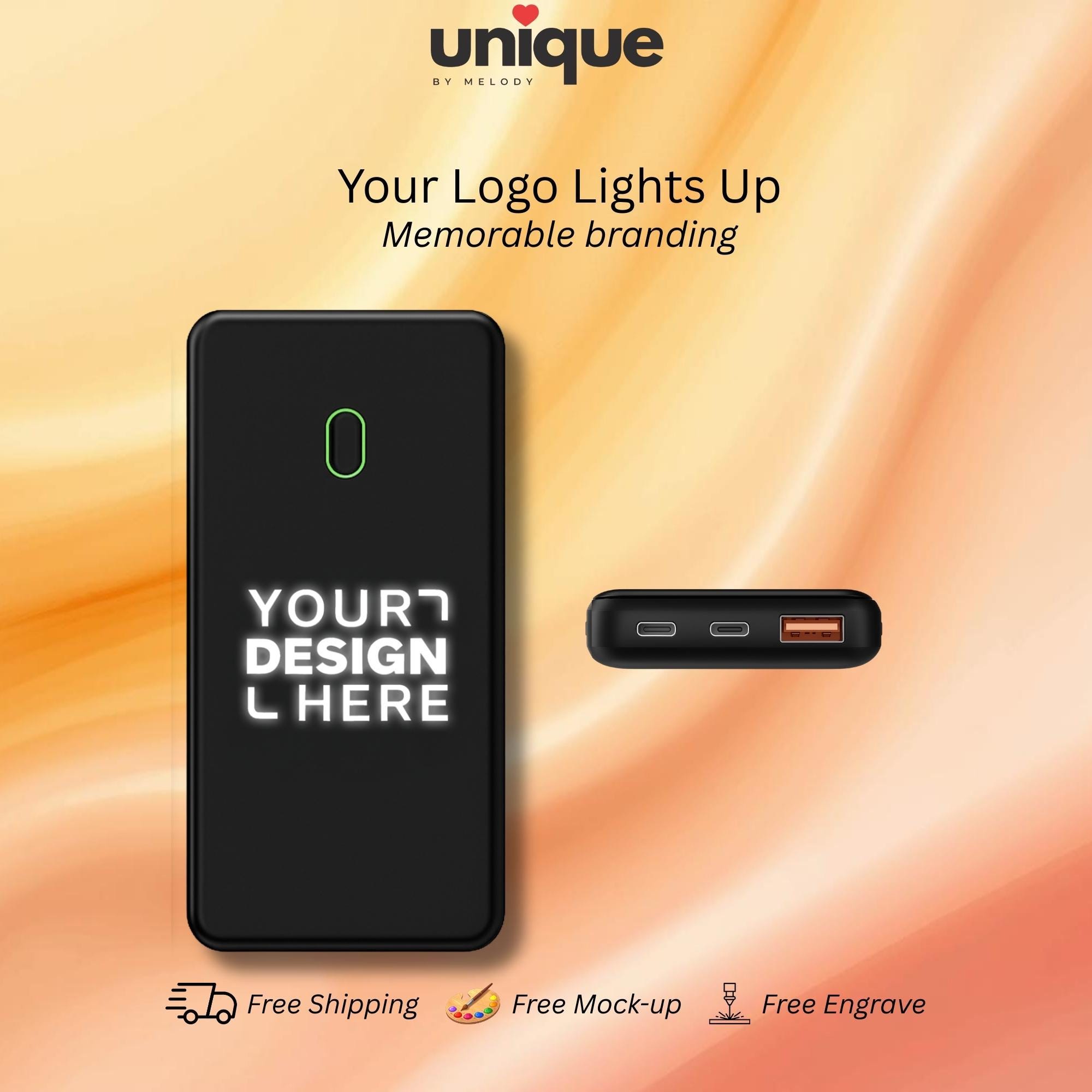 Custom Logo Magsafe Powerbank Light Up Corporate Holiday Tech Charger Employee Client Event Appreciation New Year End Gift Fast Charging