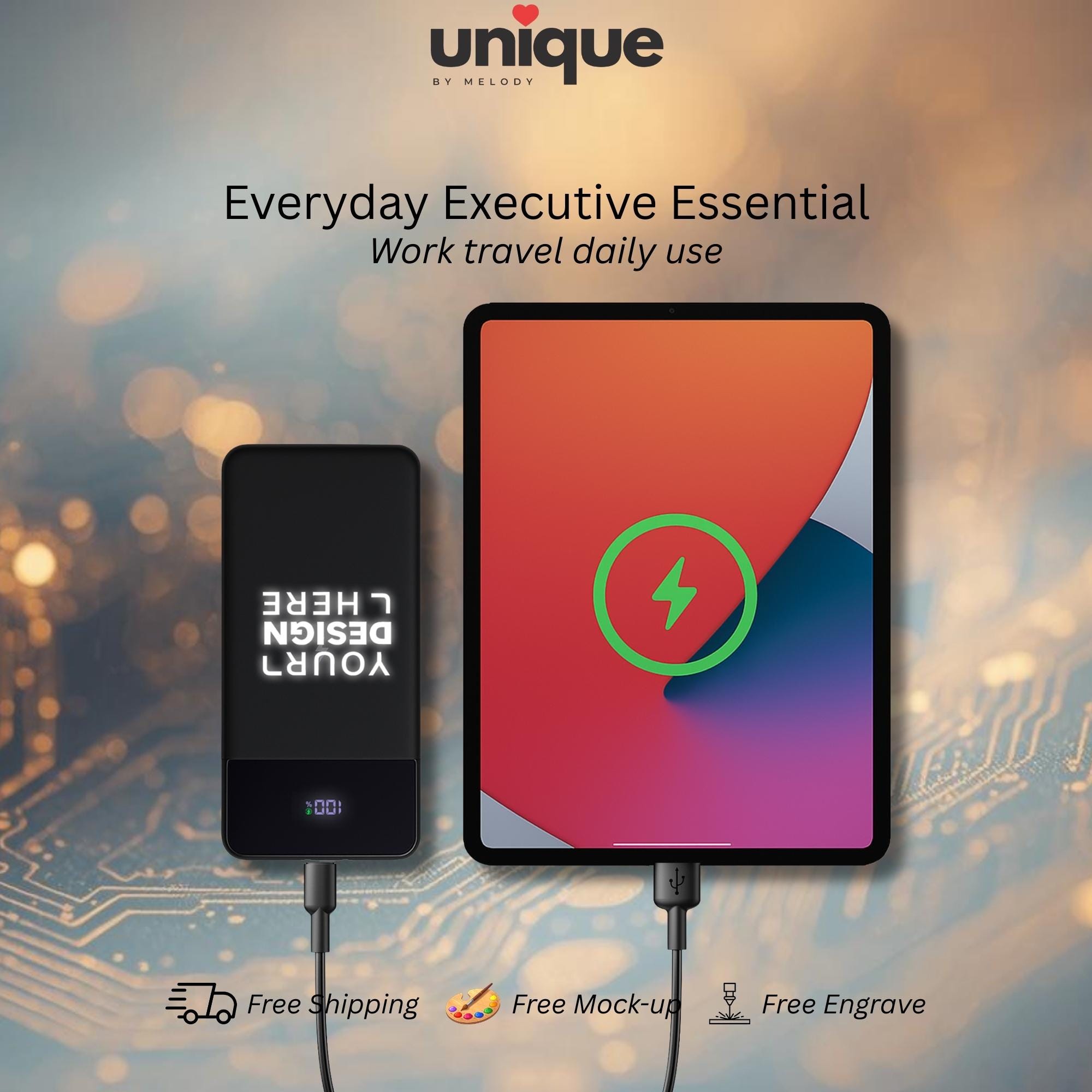 Custom Logo Magsafe Powerbank Light Up Corporate Holiday Tech Charger Employee Client Event Appreciation New Year End Gift Fast Charging