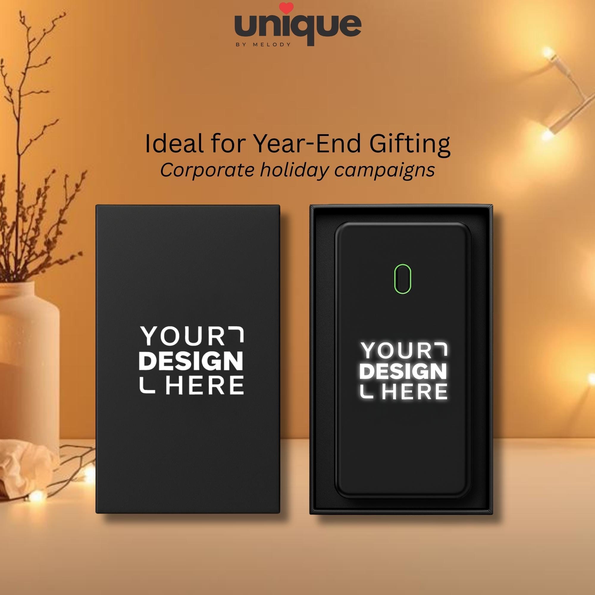 Custom Logo Magsafe Powerbank Light Up Corporate Holiday Tech Charger Employee Client Event Appreciation New Year End Gift Fast Charging