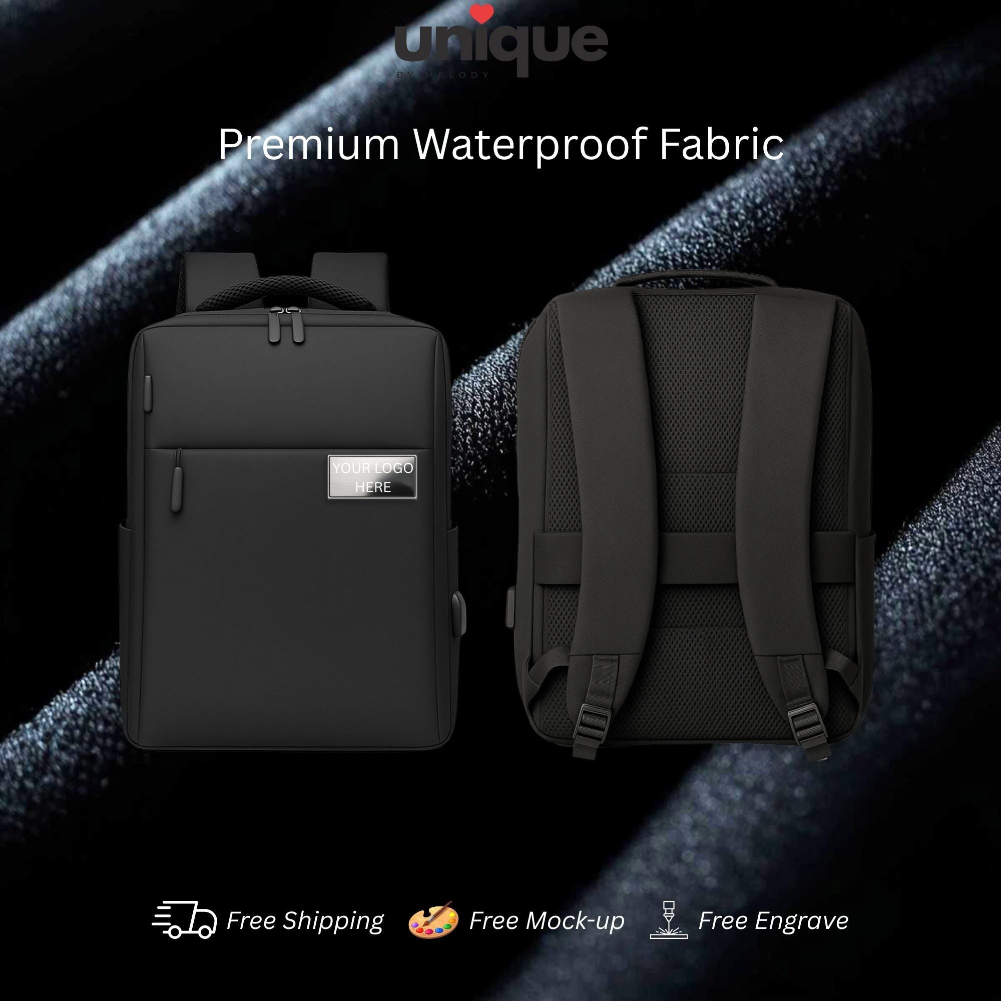 Executive Tech Backpack Luxury VIP Corporate Gift Laptop Backpack with Custom Engraved Logo Business Travel Client Ready