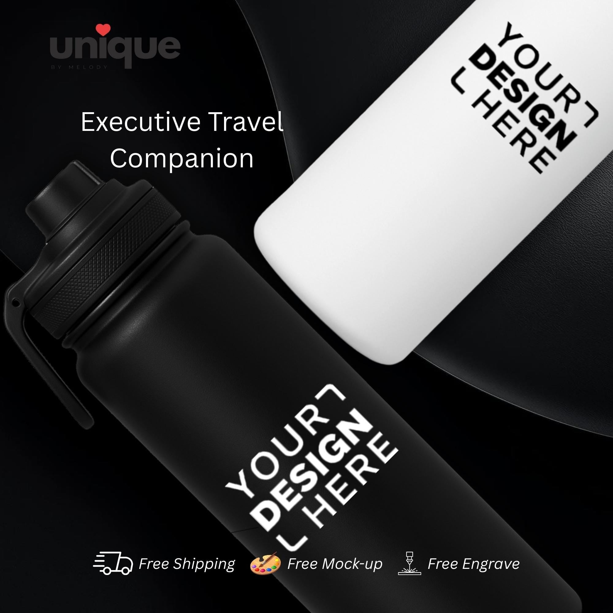 Executive Tumbler Custom Logo Personalized Thermos Stainless Steel 24oz Branded Corporate Company Employee Client Appreciation Gift