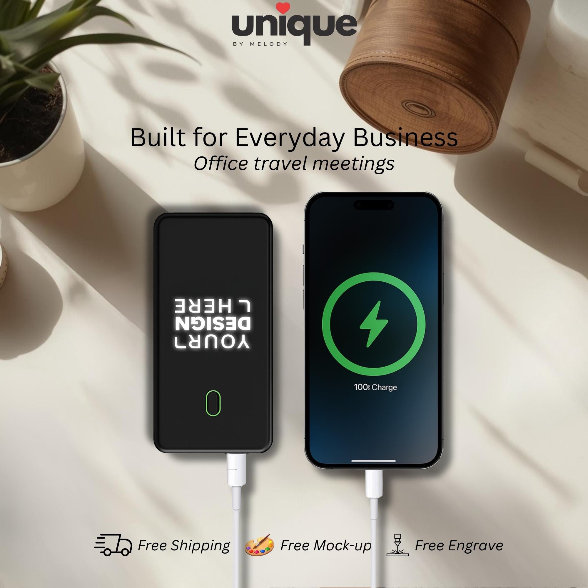 Custom Logo Magsafe Powerbank Light Up Magnetic Charger Portable Fast Wireless Corporate Employee Client Trade Show Promo Tech Gift