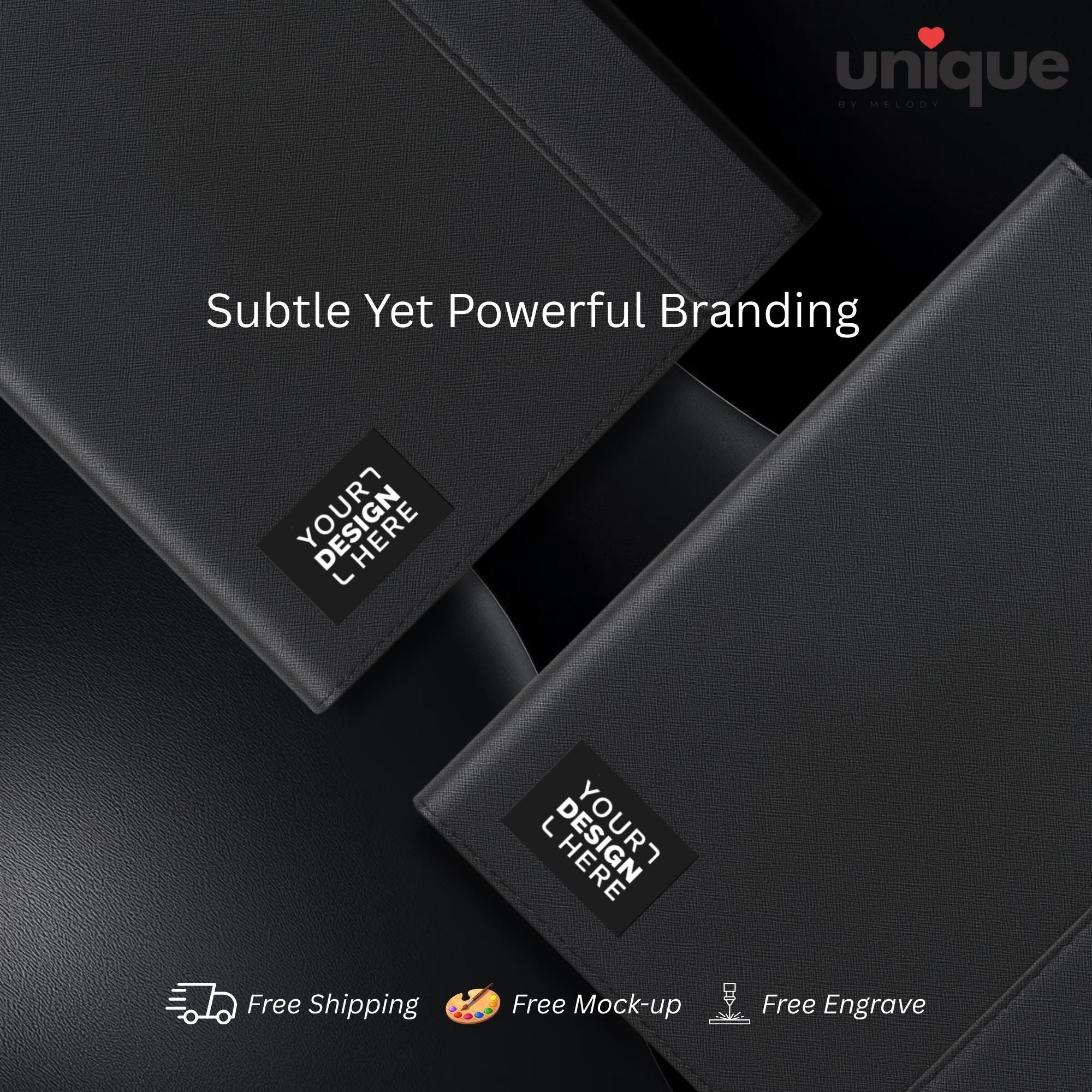 Custom Logo Notebook Business Portfolio Laser Engraved Executive Folder Corporate VIP Client CEO Board Conference Meeting Gift