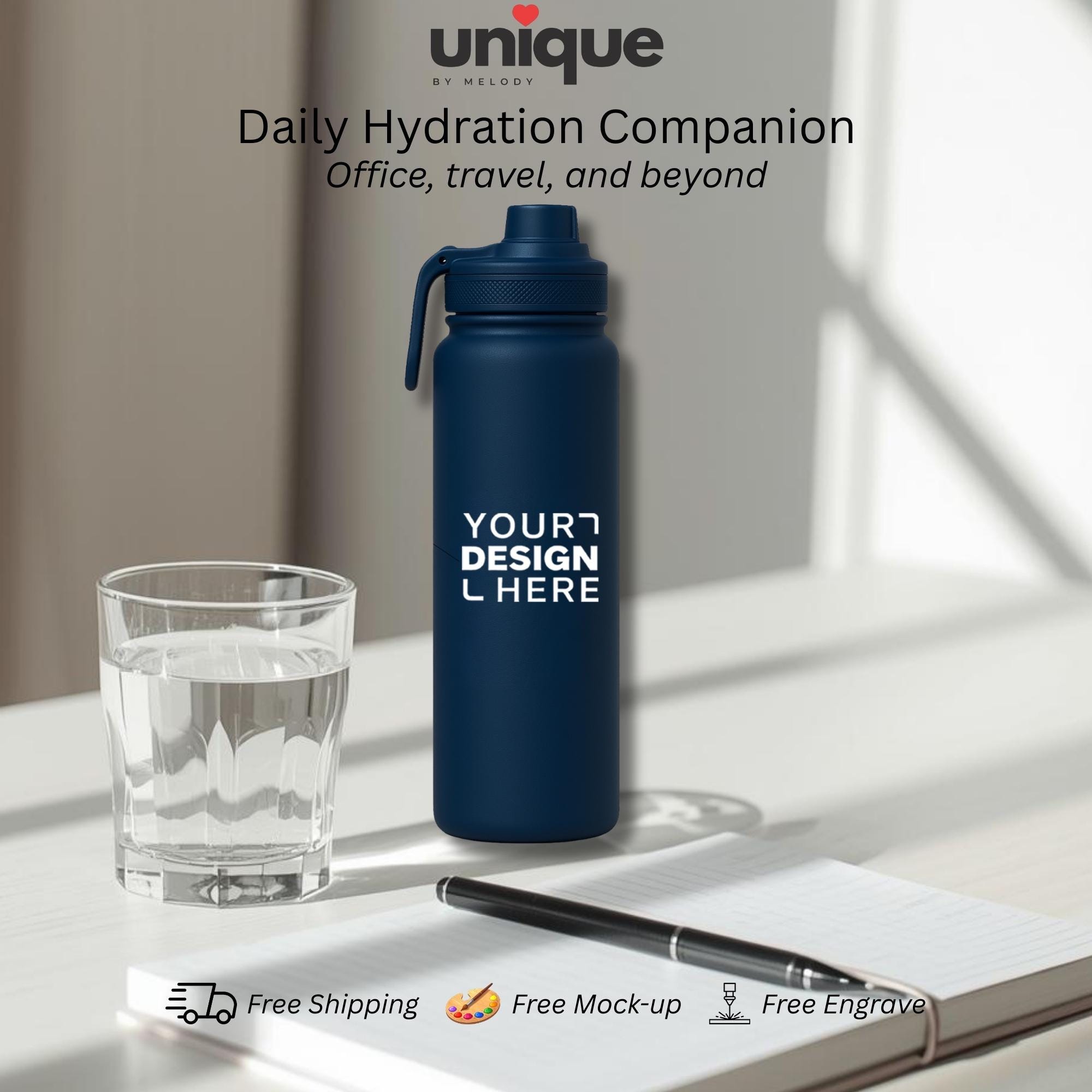 Personalized Tumbler Stainless Steel Corporate Logo Gift New Year End Event Giveaway Company Employee Client Appreciation