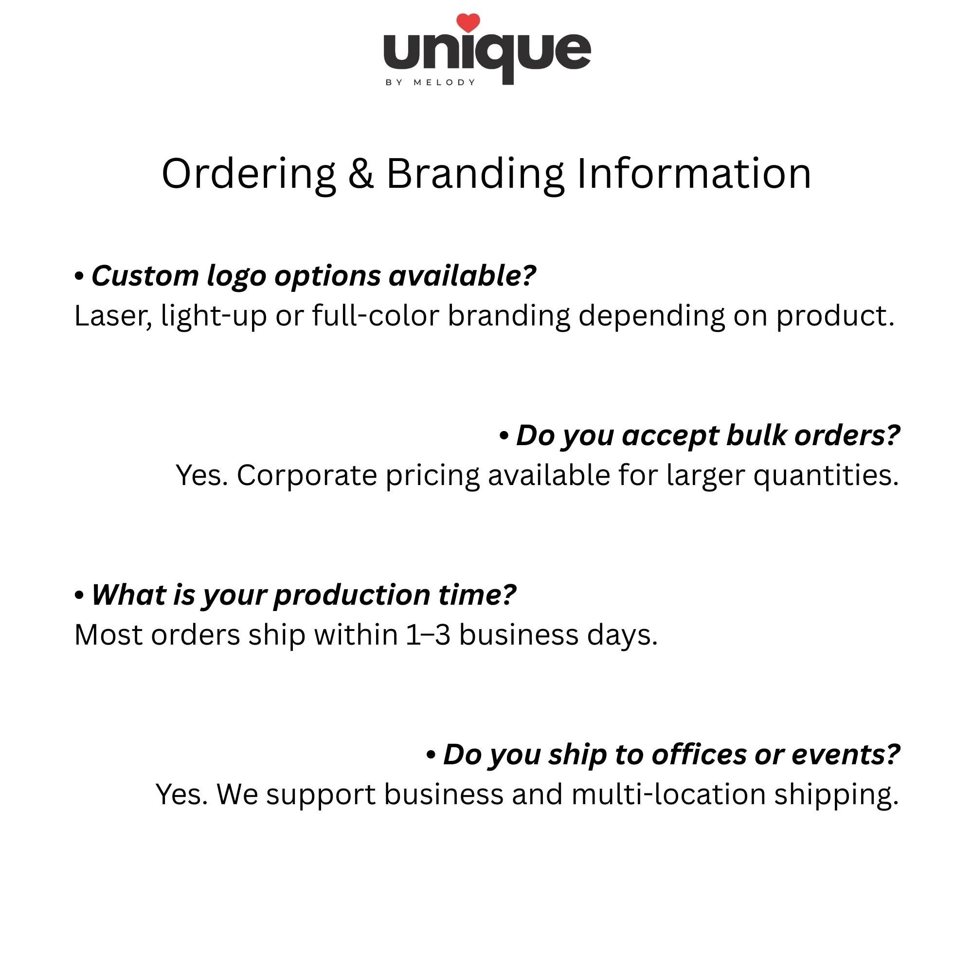 Custom Logo Light Up Tech Portfolio Corporate Employee Client Appreciation Holiday XMas New Year End Event Conference Travel Meeting Gift