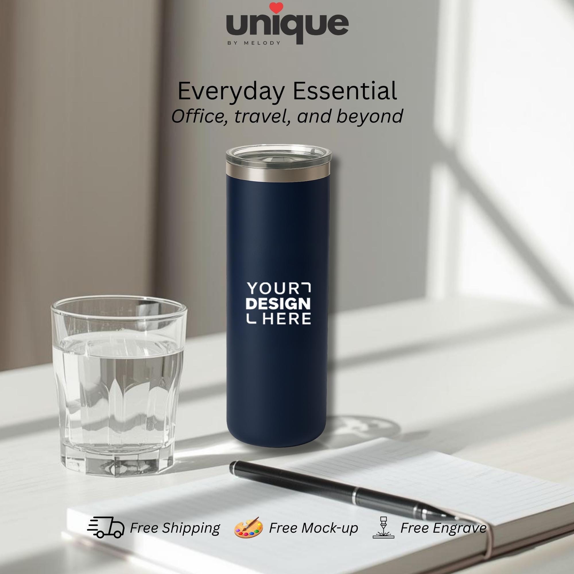 Personalized Stainless Steel Tumbler Corporate Christmas New Year End Client Holiday Employee Appreciation Gift Promo